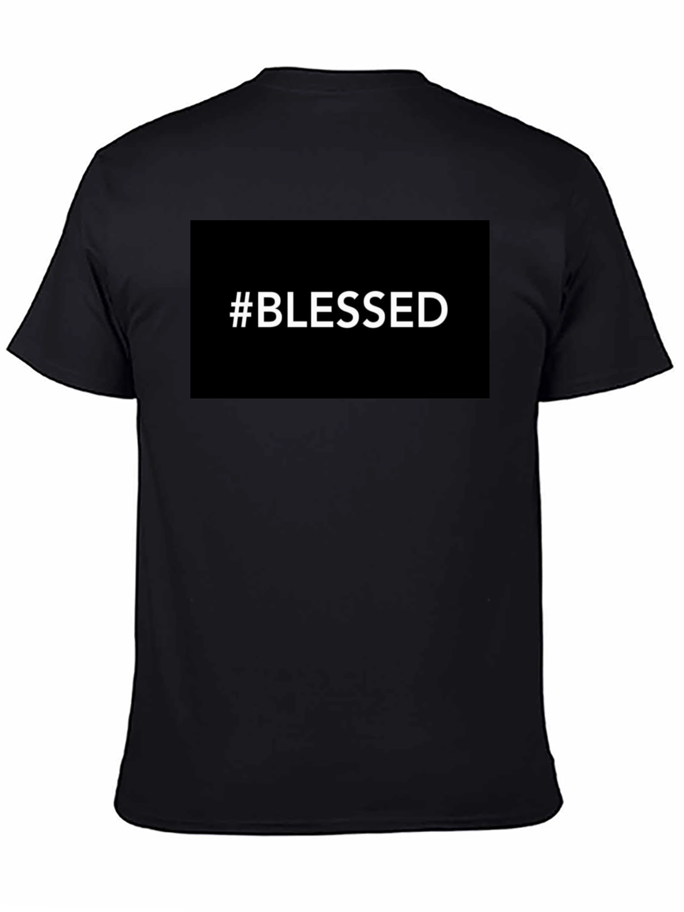 #Blessed Graphic Tee - Black Casual T-Shirt for Men