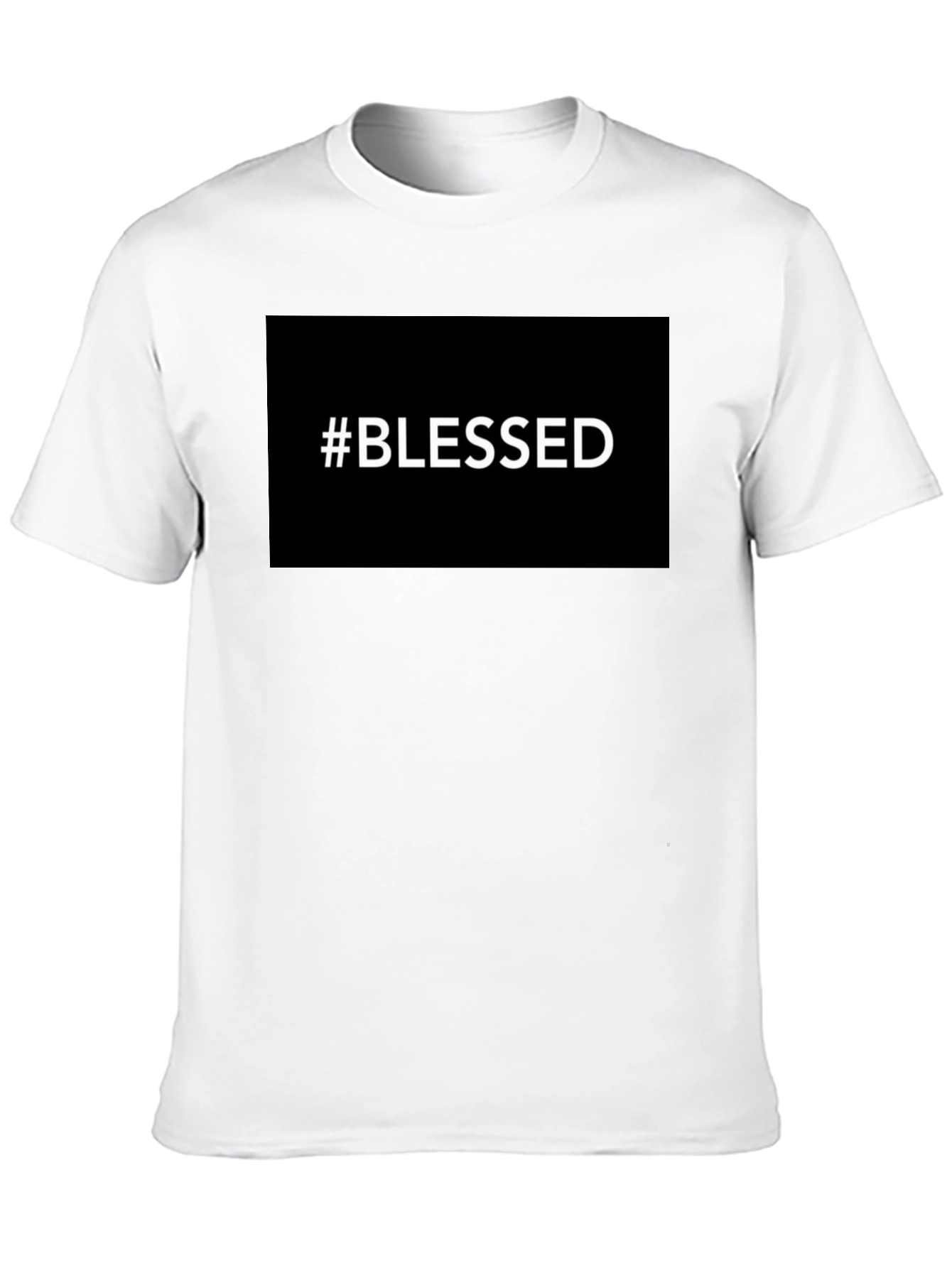 #Blessed Graphic Tee - Black Casual T-Shirt for Men