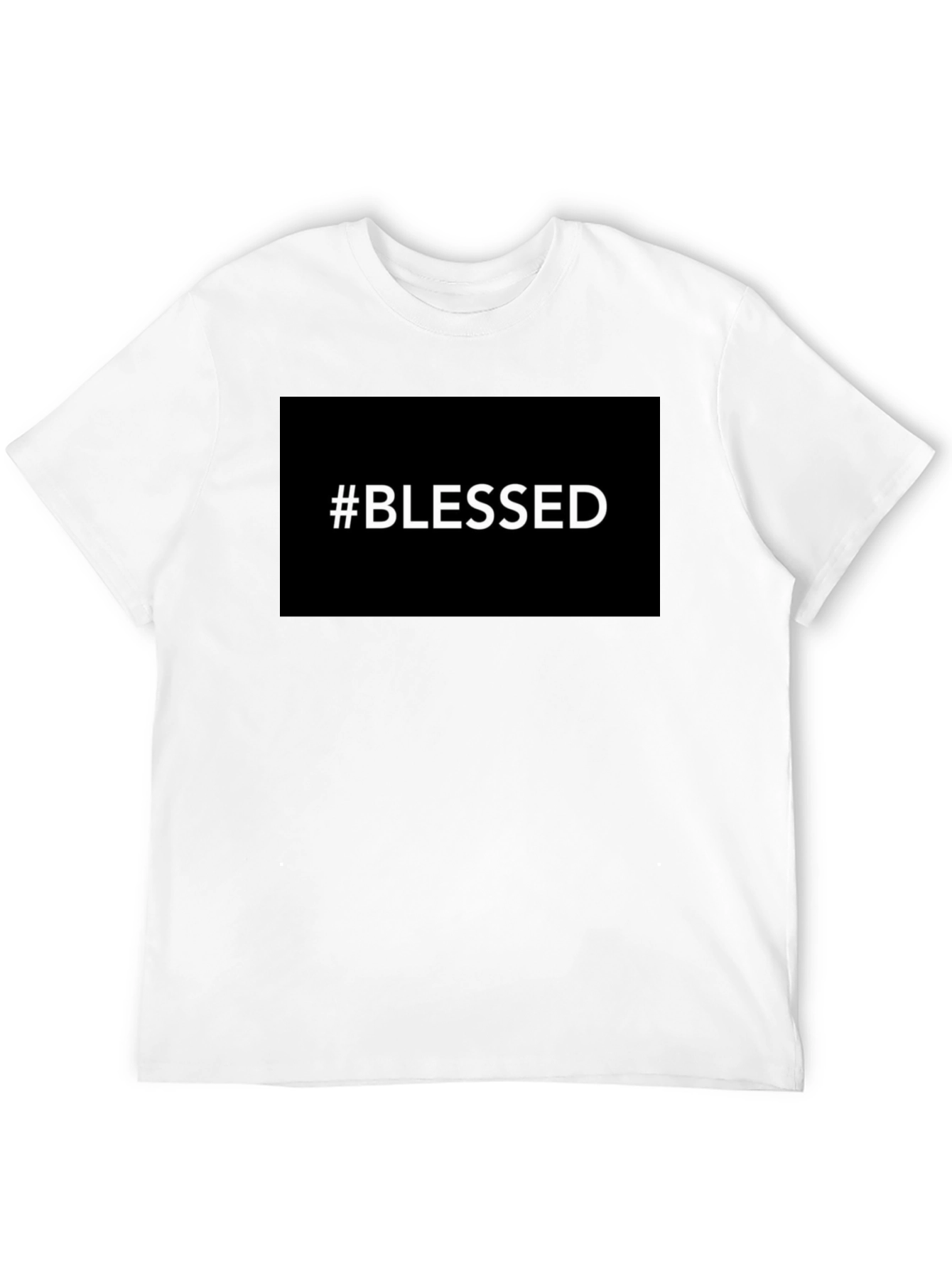 #Blessed Graphic Tee - Black Casual T-Shirt for Men