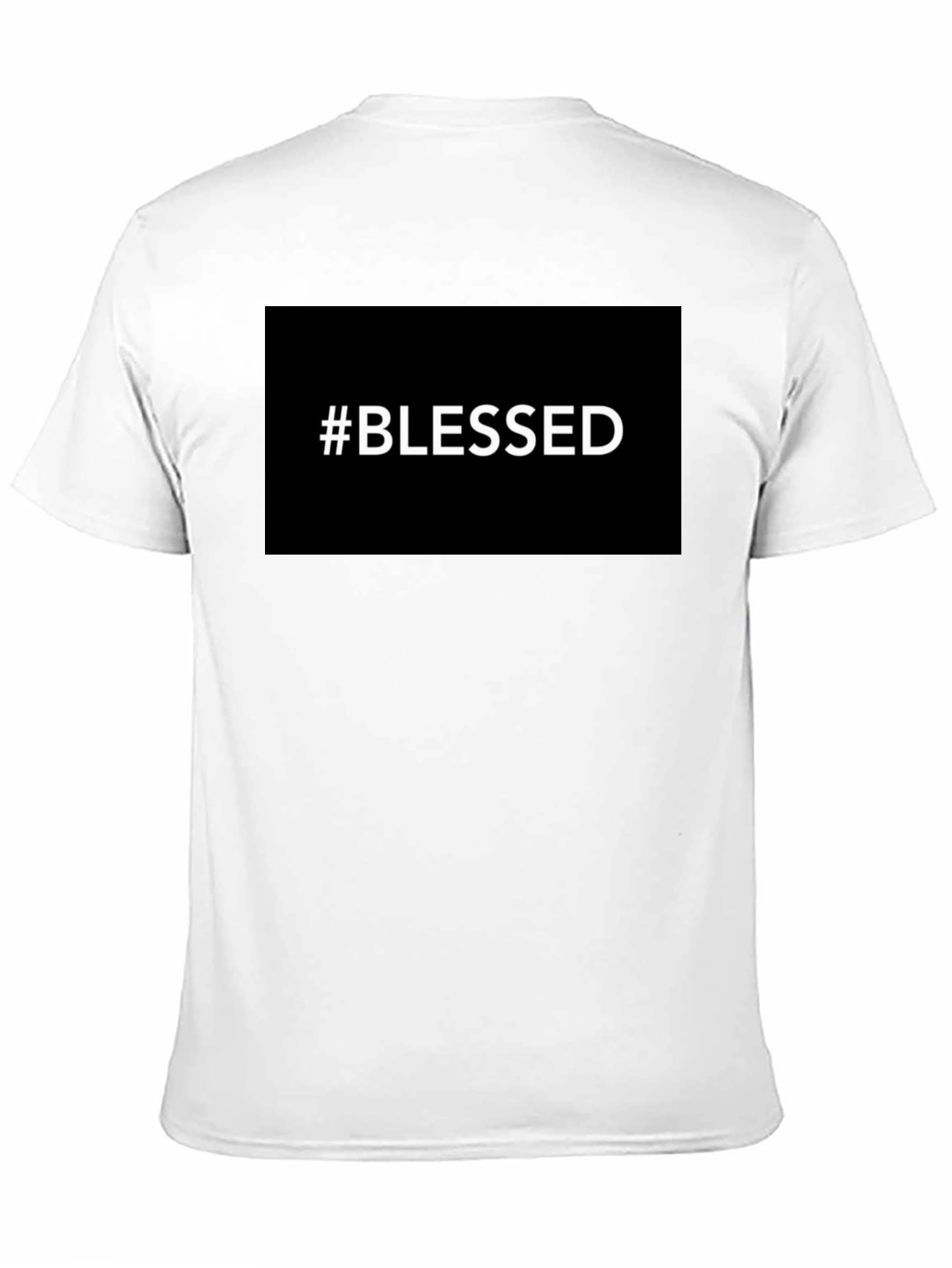 #Blessed Graphic Tee - Black Casual T-Shirt for Men