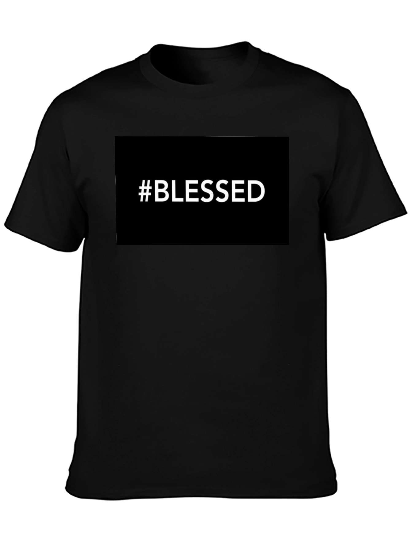 #Blessed Graphic Tee - Black Casual T-Shirt for Men