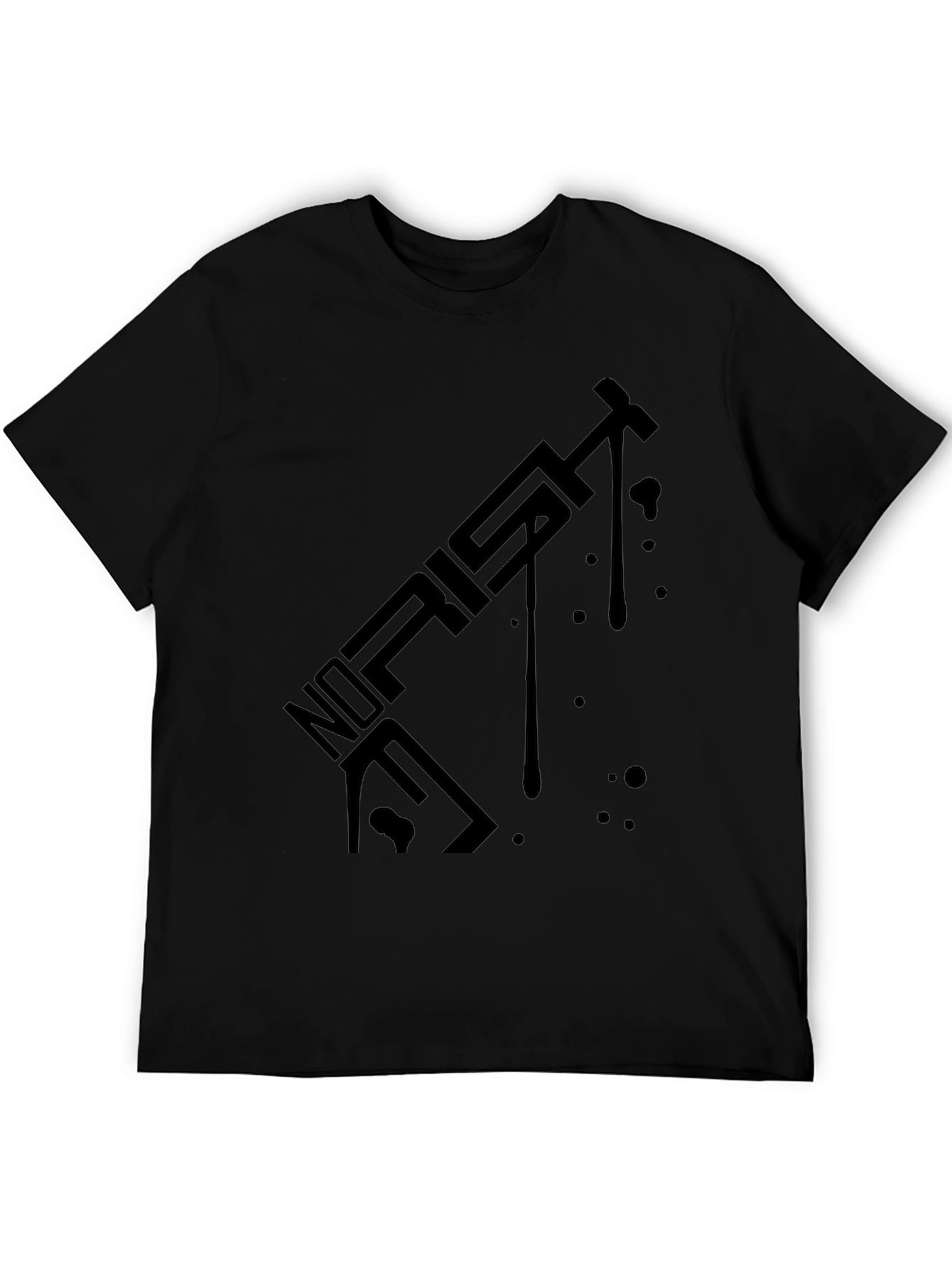 Modern Black T-Shirt with Abstract Graphic Design
