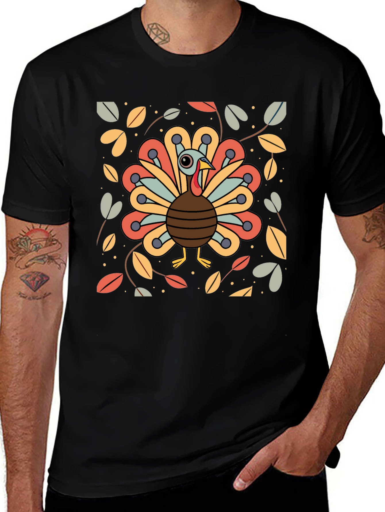 Festive Turkey Graphic Tee