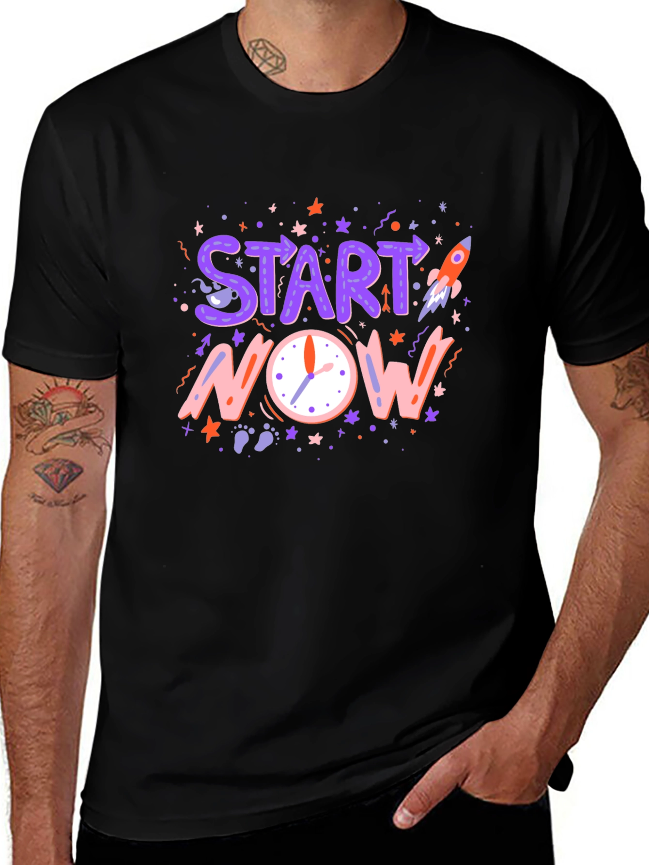 Start Now Graphic Tee - Motivational T-Shirt