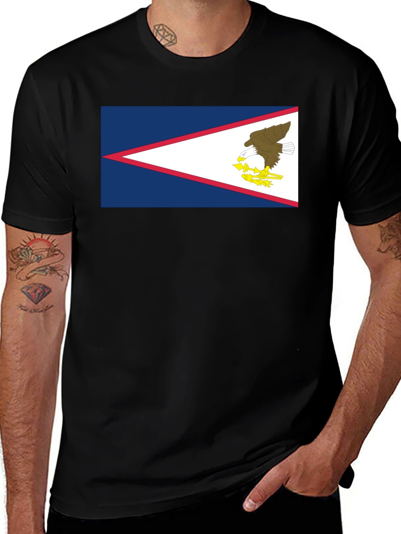 American Samoa Flag Graphic T-Shirt