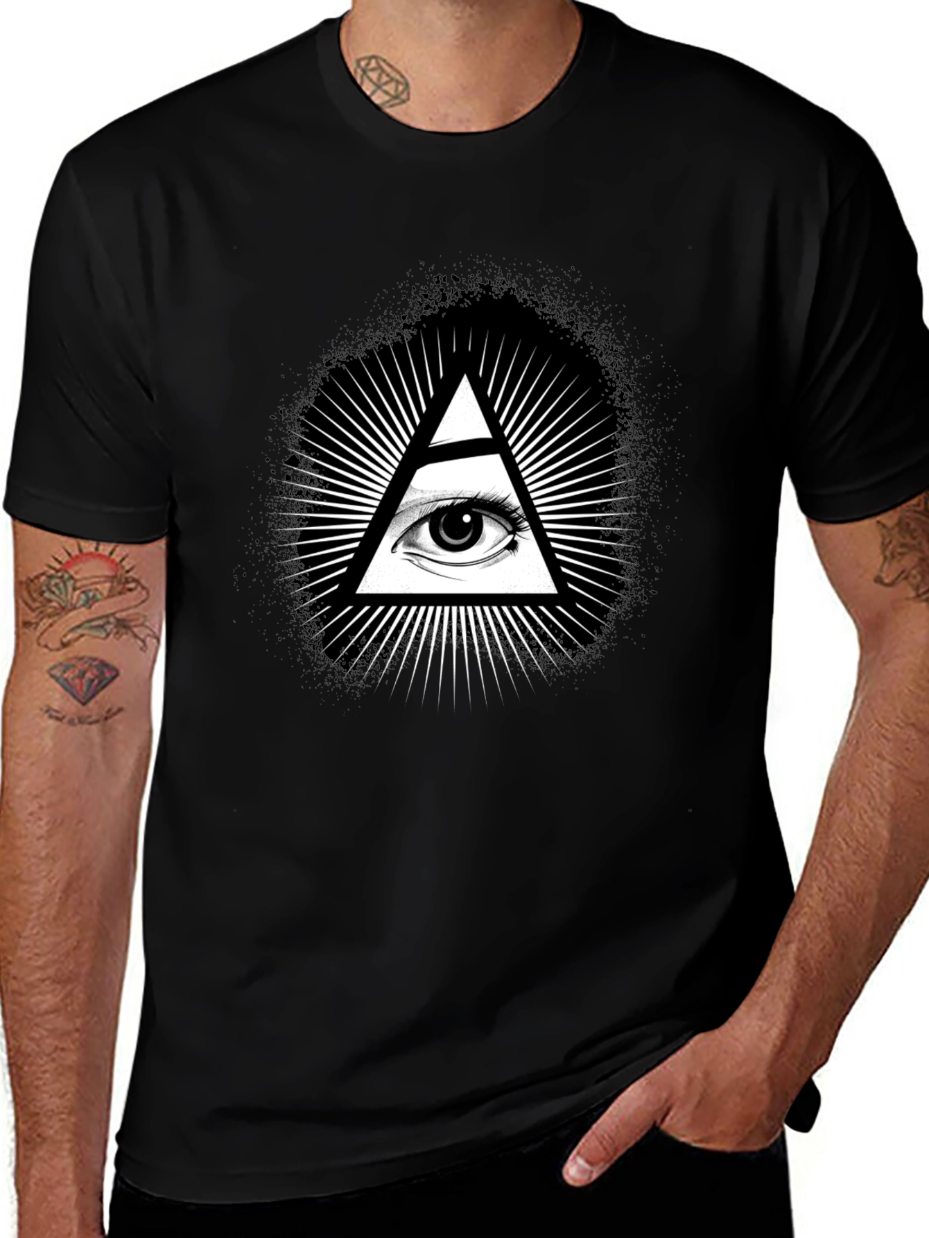 Illuminati Eye Black Graphic T-Shirt