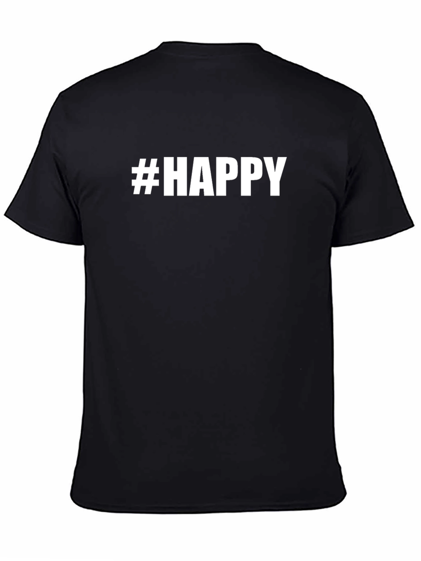 #HAPPY Graphic Tee - Unisex Black T-Shirt