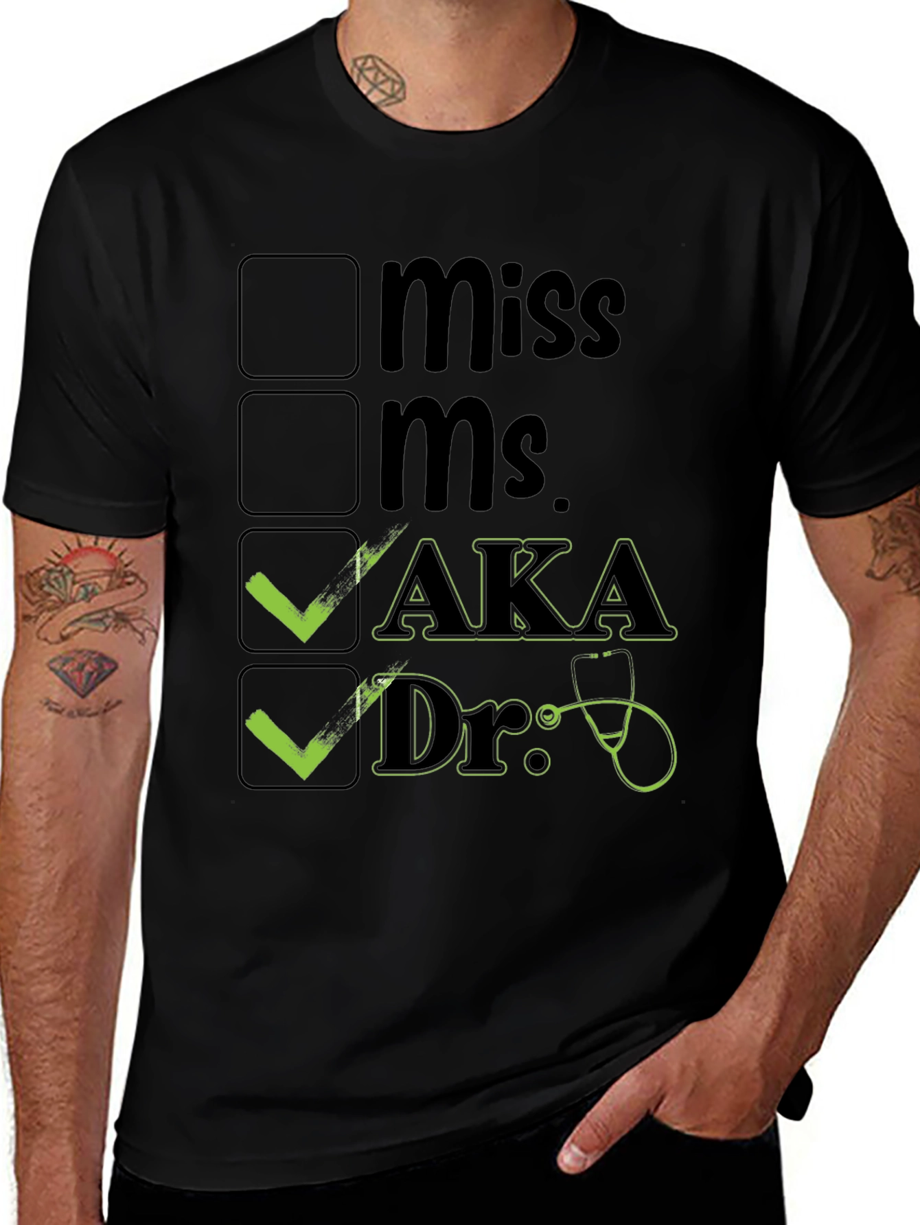 AKA Doctor T-Shirt Novelty Checkbox Tee