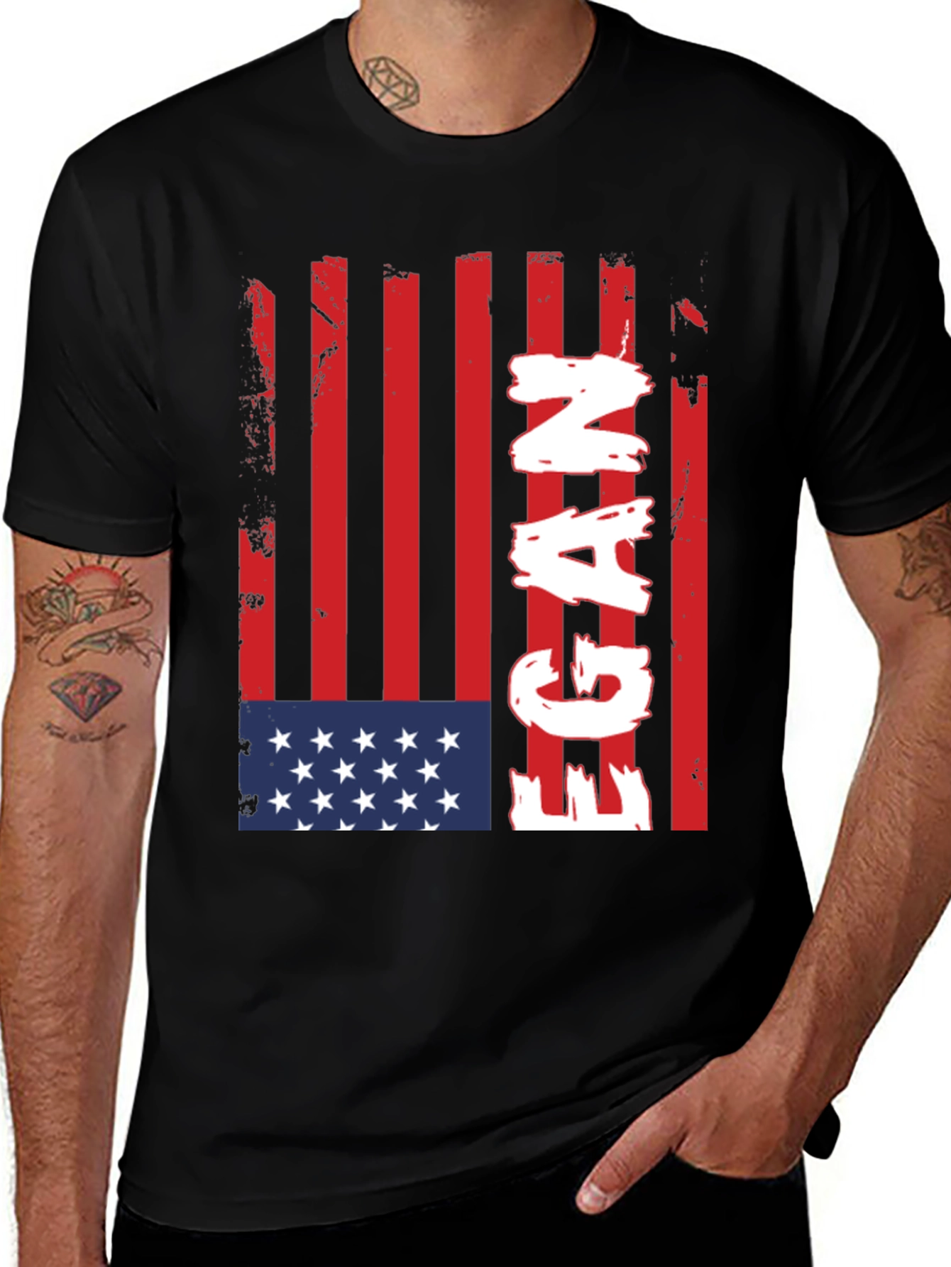Egan American Flag Graphic T-Shirt