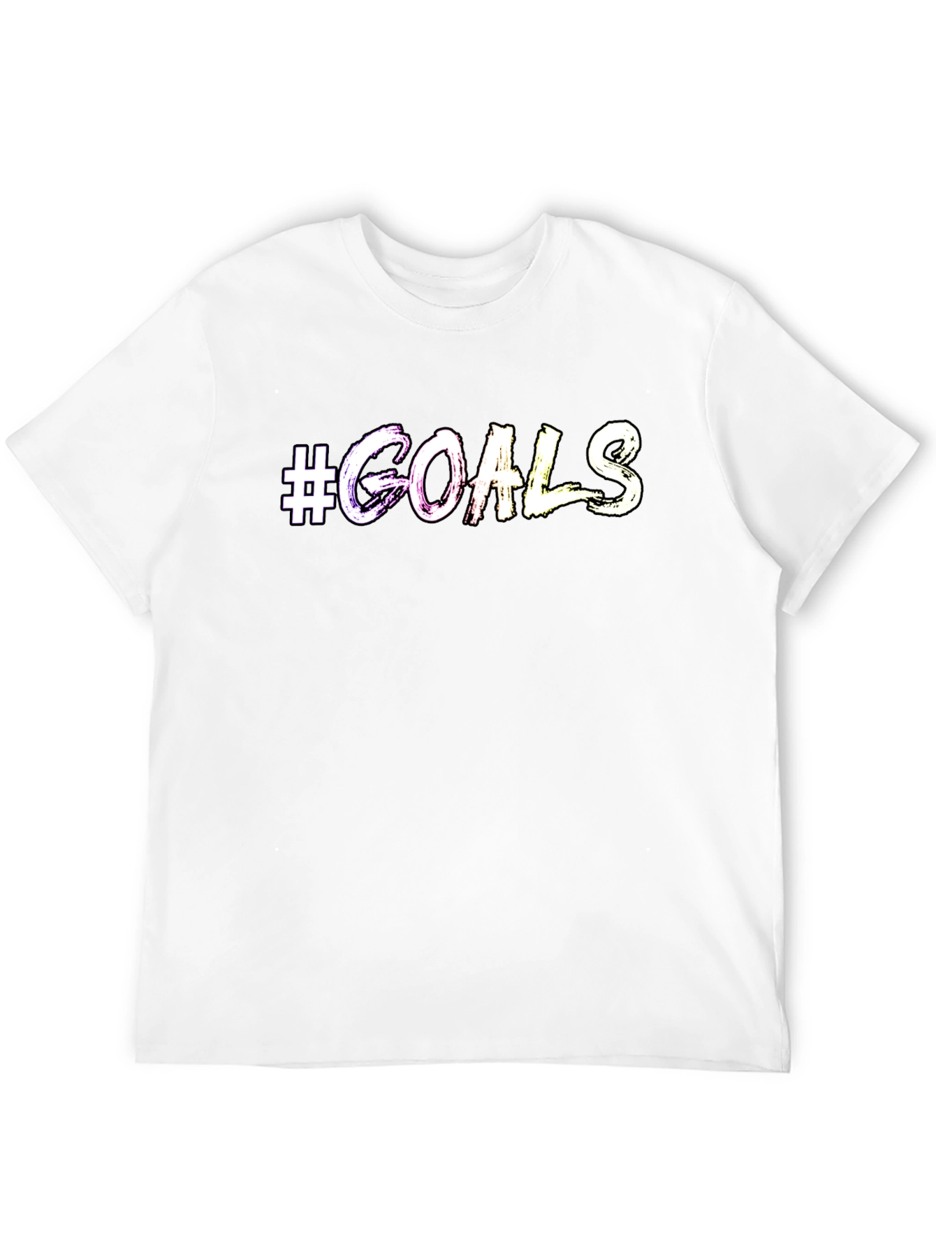 #Goals Graphic Print Crew Neck T-Shirt