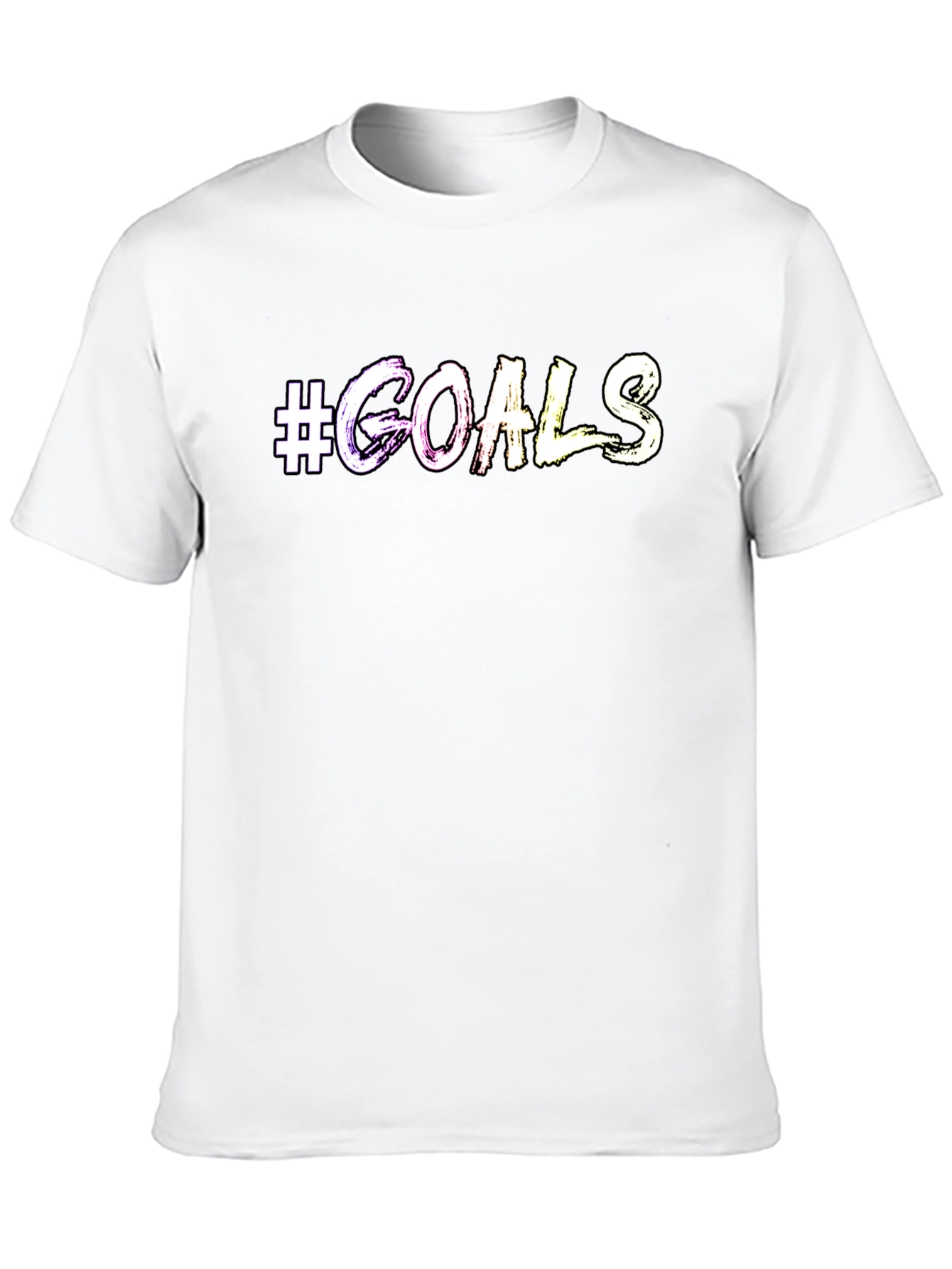 #Goals Graphic Print Crew Neck T-Shirt