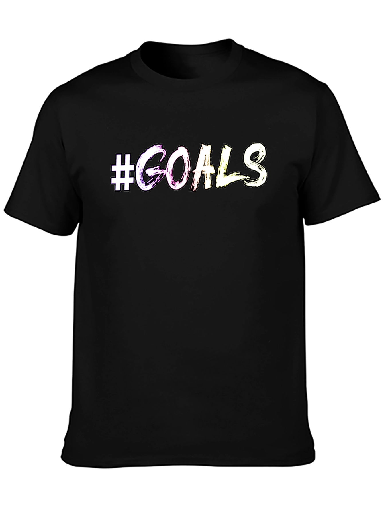 #Goals Graphic Print Crew Neck T-Shirt