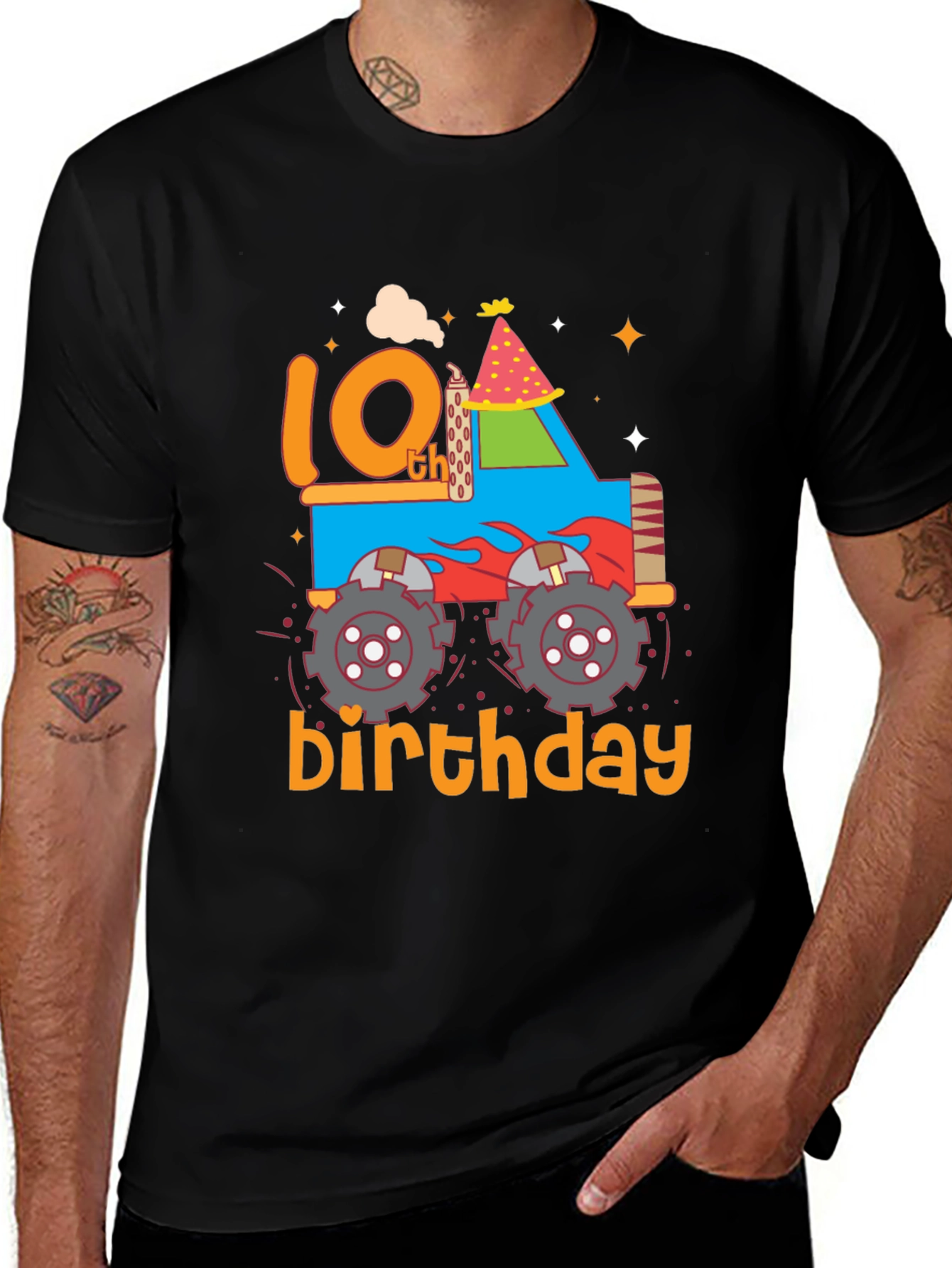 10th Birthday Monster Truck T-Shirt