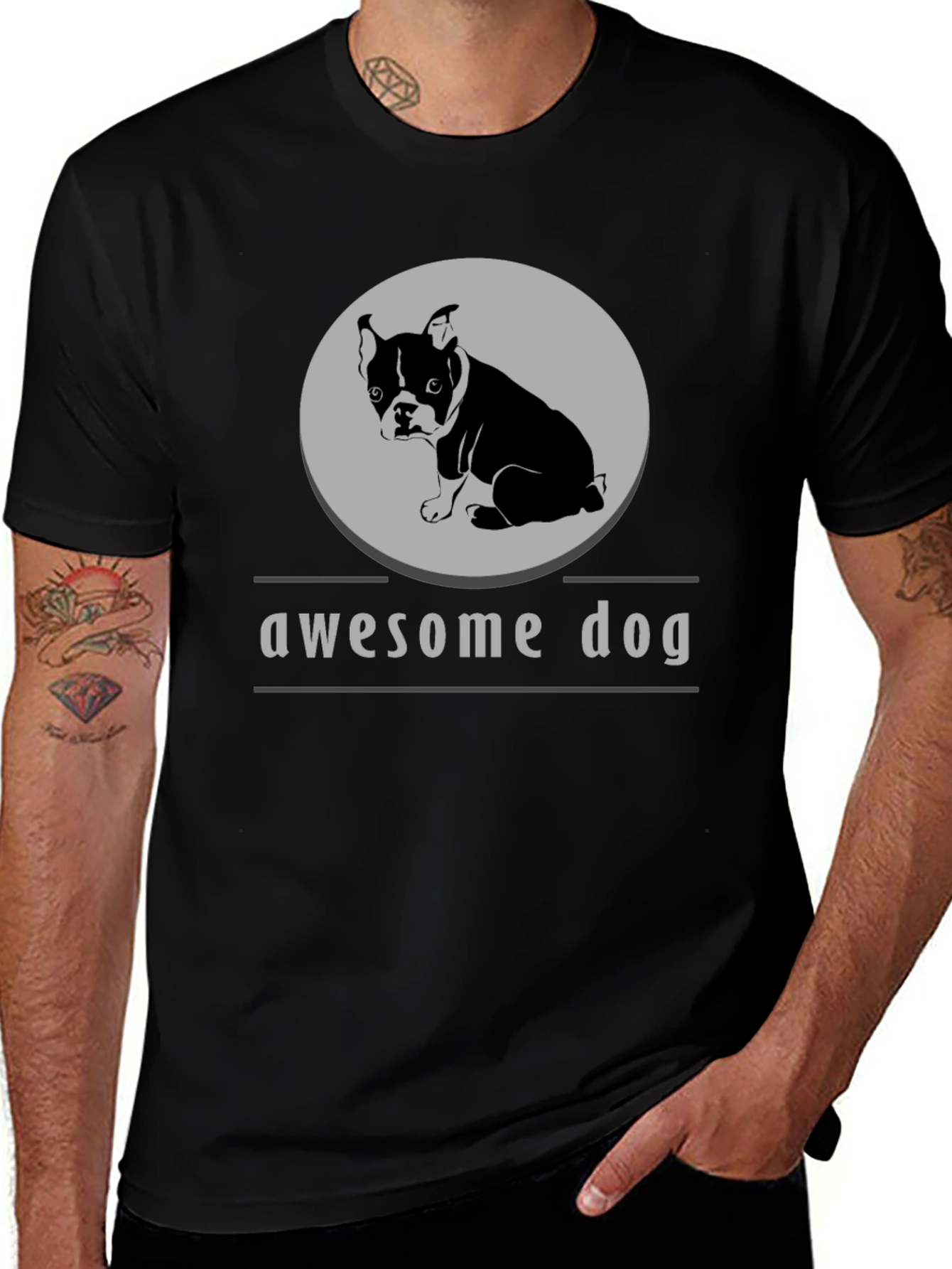 Awesome Dog Graphic Tee - Stylish Comfort