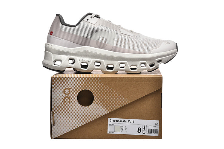 On Running Women's Cloudmonster Void Shoes - Ivory / Wolf