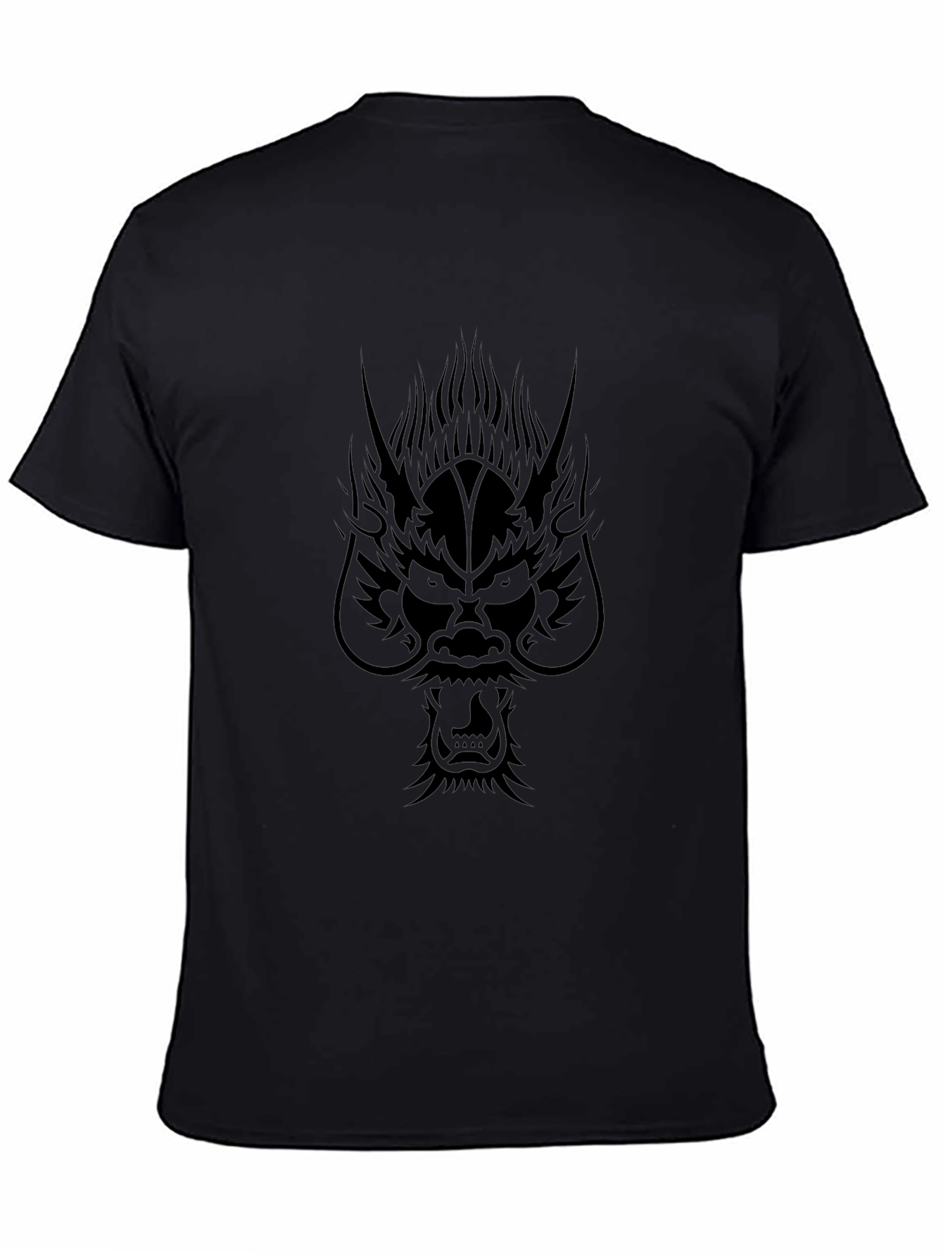 Dragon Graphic Print Black T-Shirt