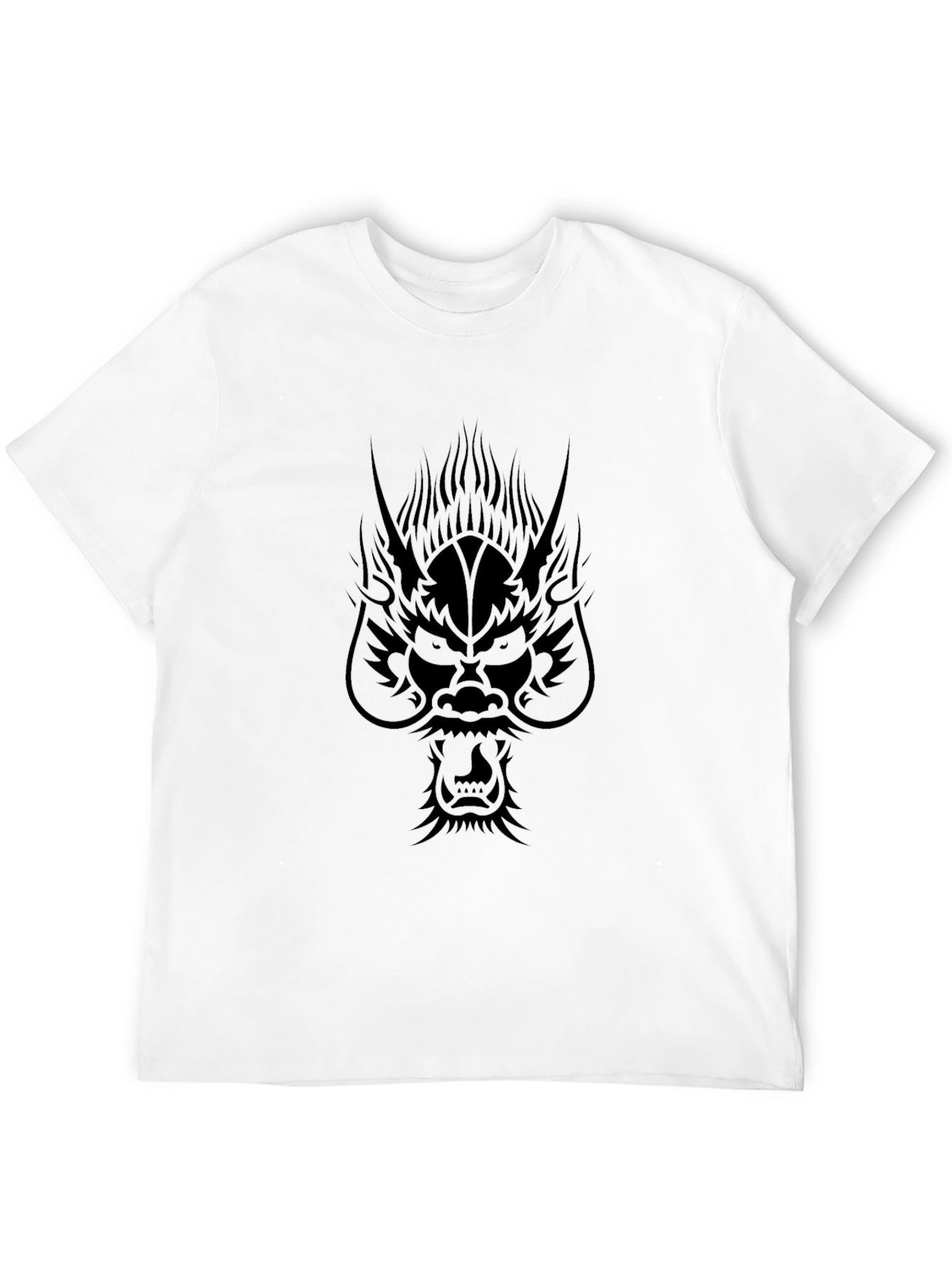 Dragon Graphic Print Black T-Shirt