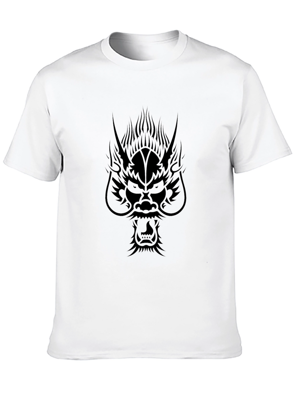 Dragon Graphic Print Black T-Shirt