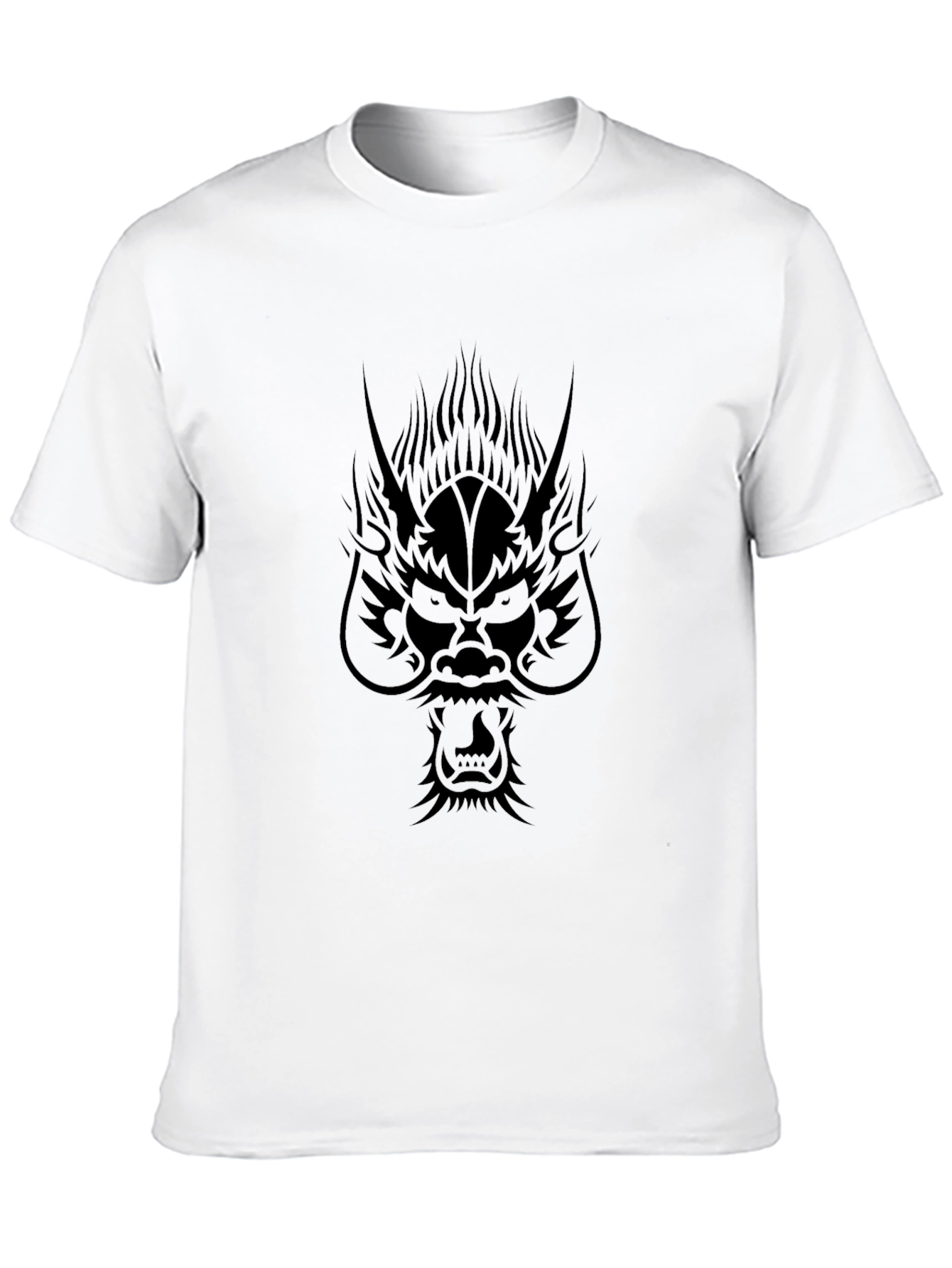 Dragon Graphic Print Black T-Shirt