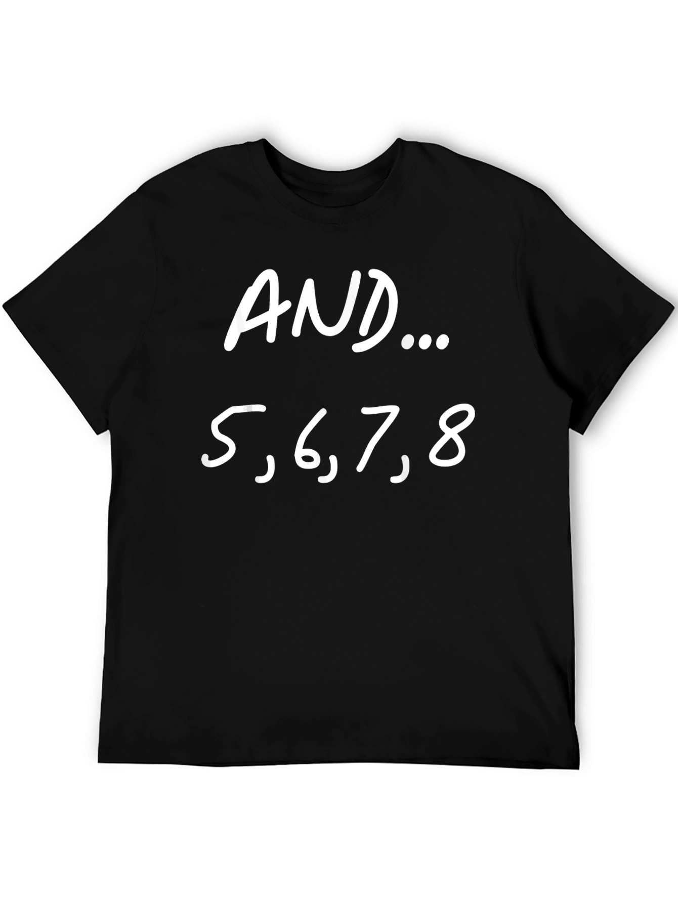 Dance T-Shirt - AND... 5678 - Black Crew Neck