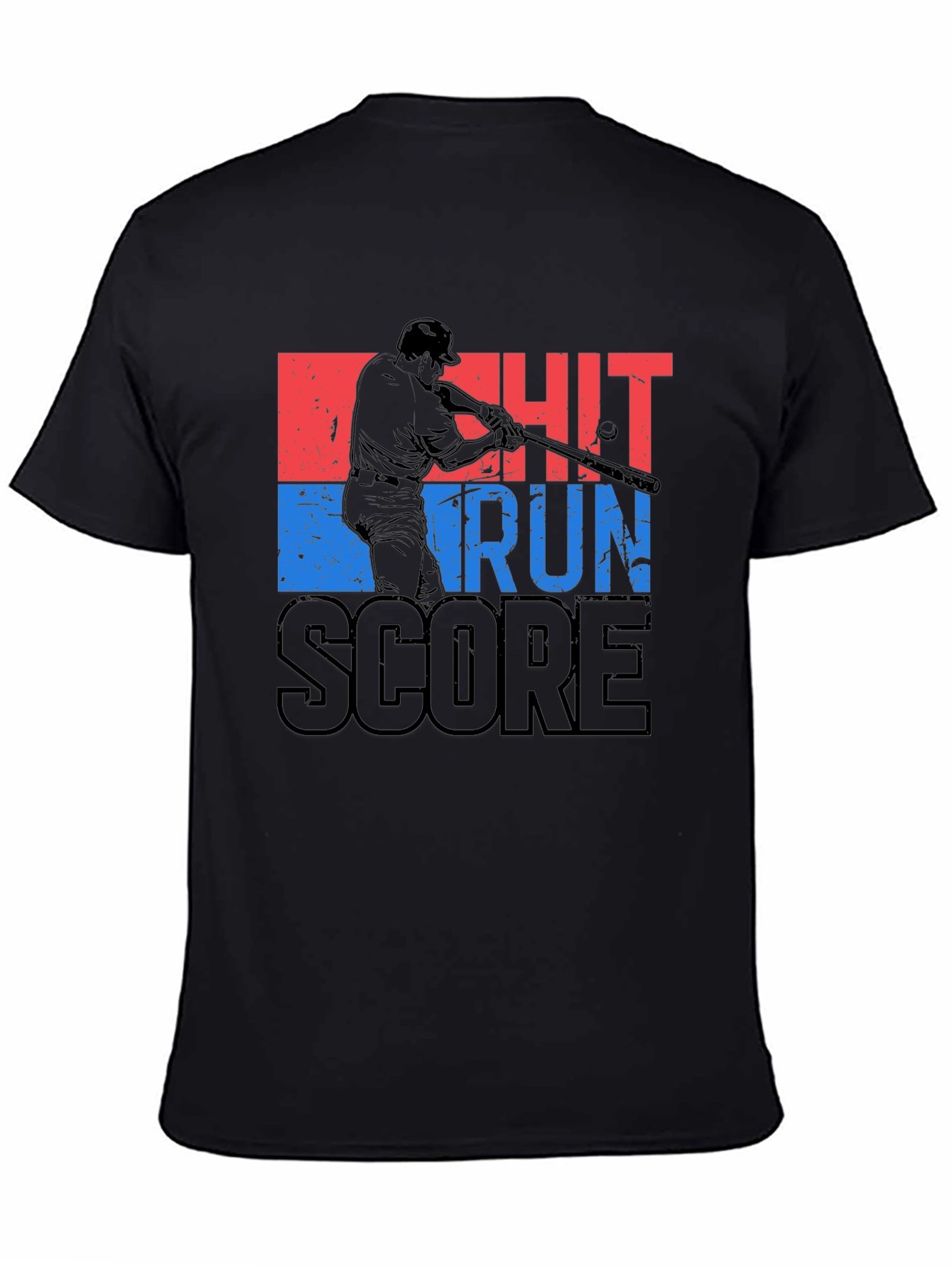 Baseball Hit Run Score Graphic Tee