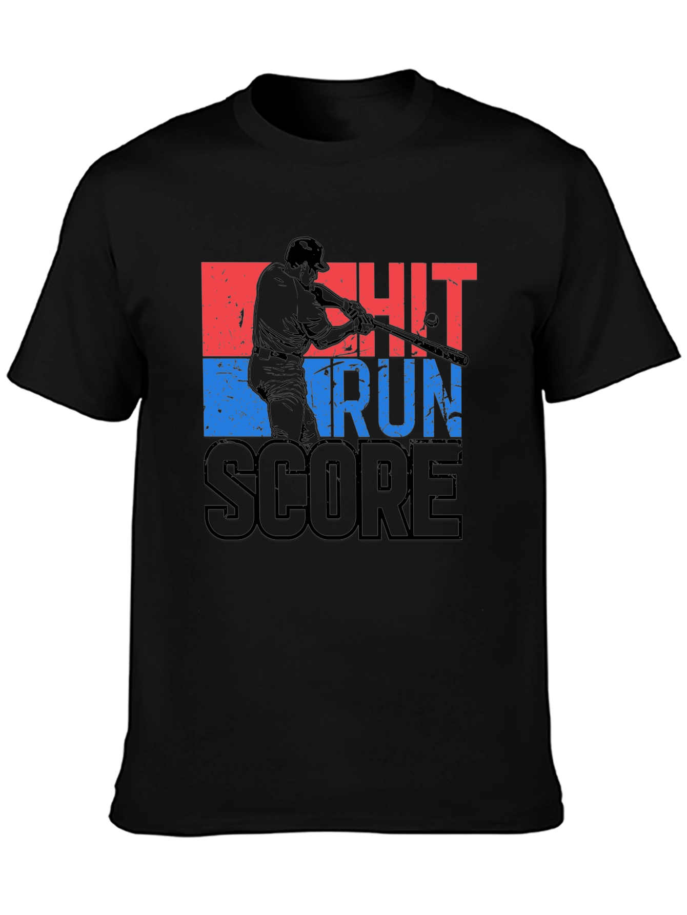 Baseball Hit Run Score Graphic Tee