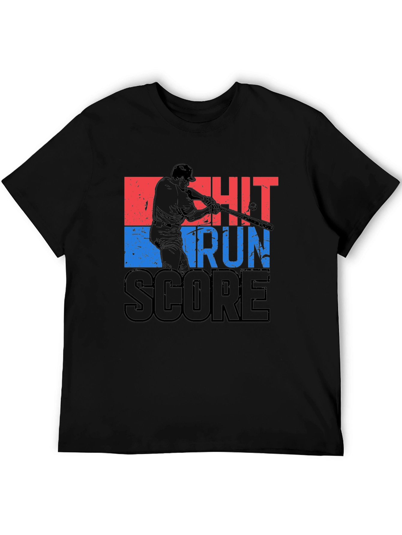 Baseball Hit Run Score Graphic Tee