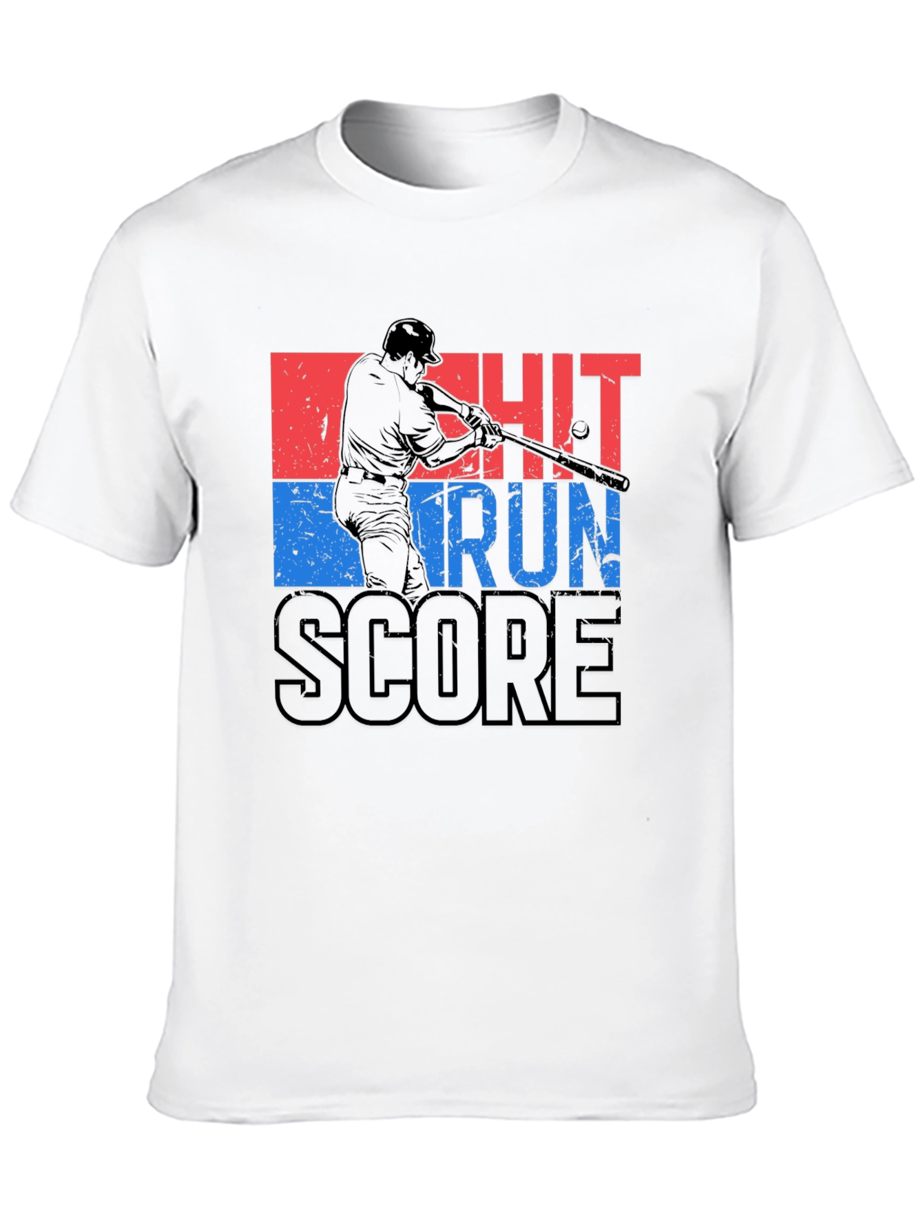 Baseball Hit Run Score Graphic Tee