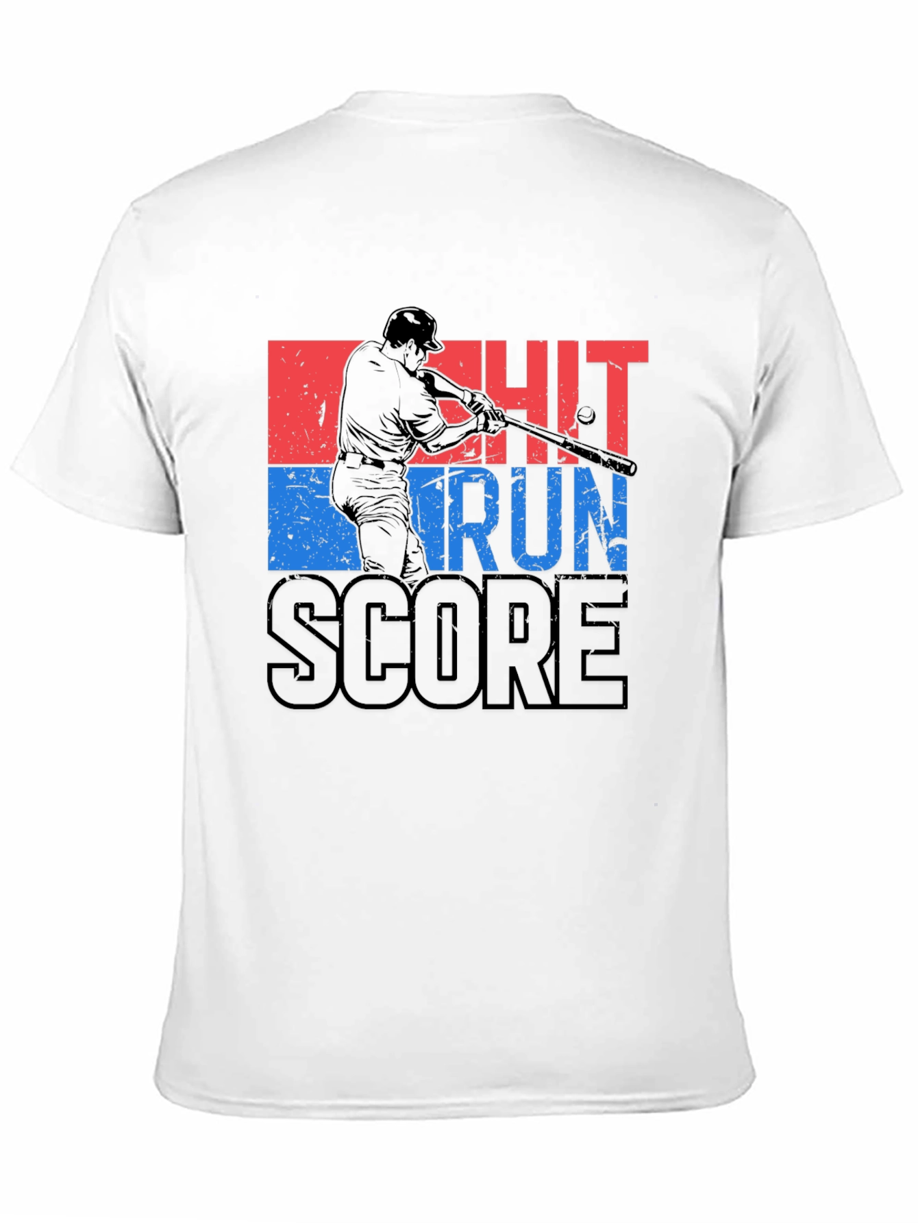 Baseball Hit Run Score Graphic Tee