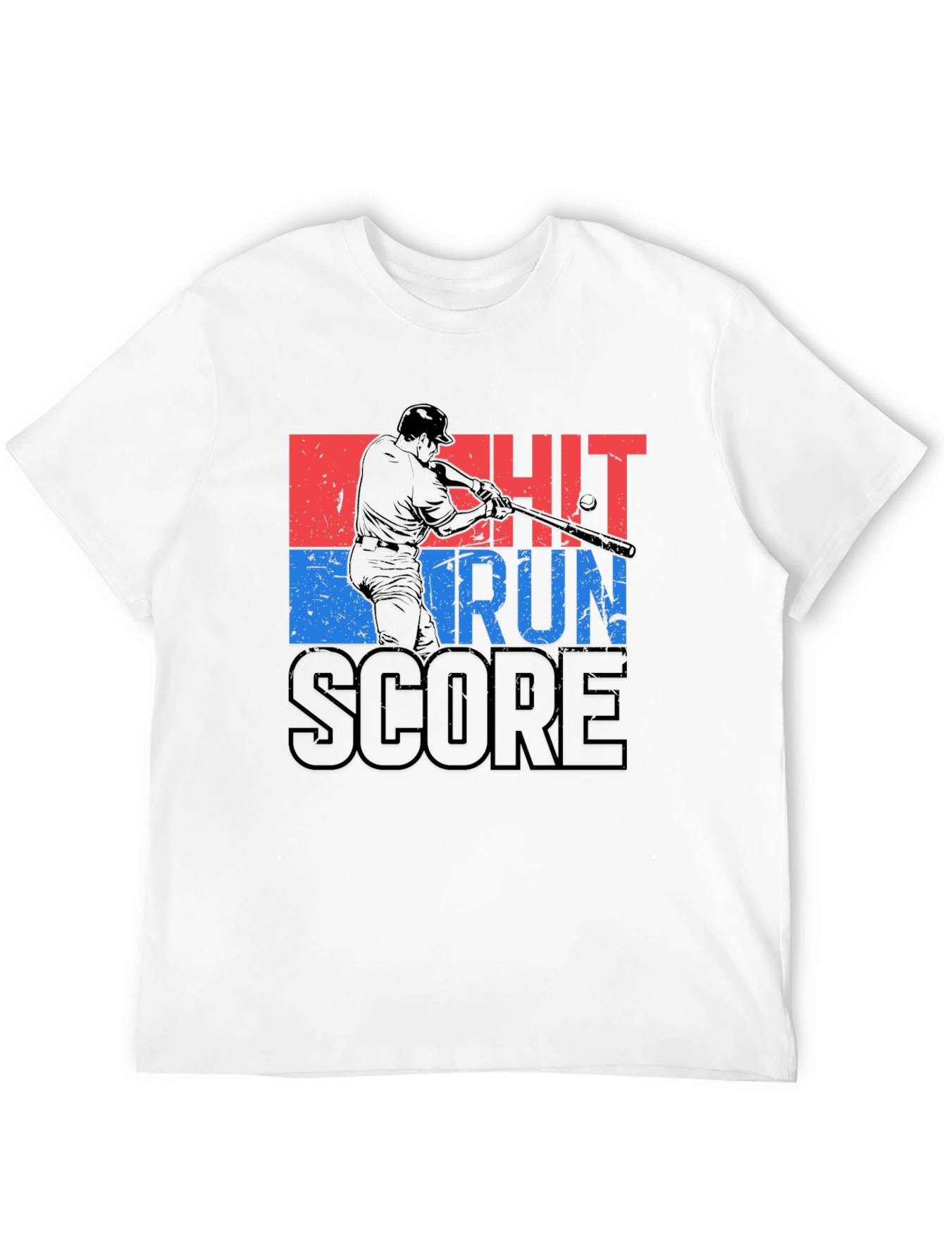 Baseball Hit Run Score Graphic Tee