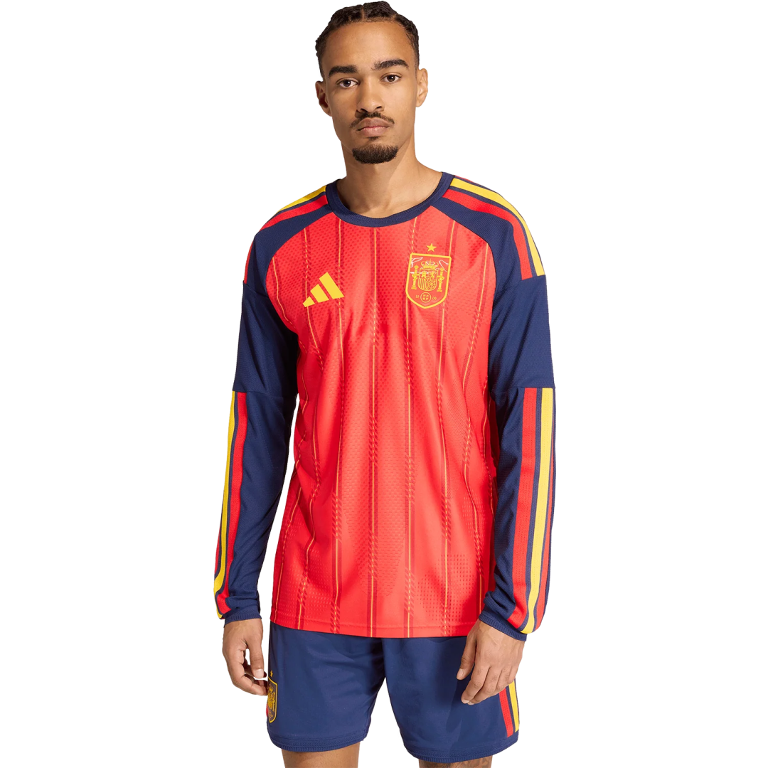 Player Version Spain Home Long Sleeve Authentic Jersey World Cup 2026