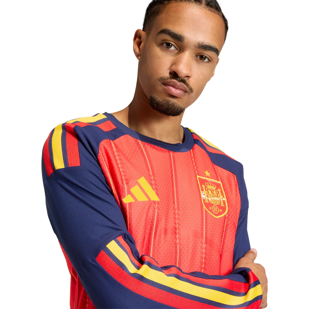 Player Version Spain Home Long Sleeve Authentic Jersey World Cup 2026