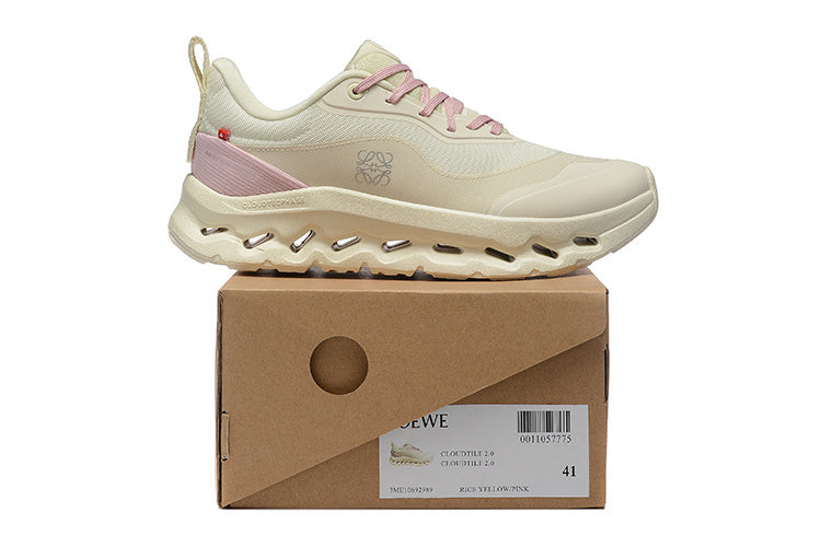 On Running Cloud x Loewe Tilt White Pink