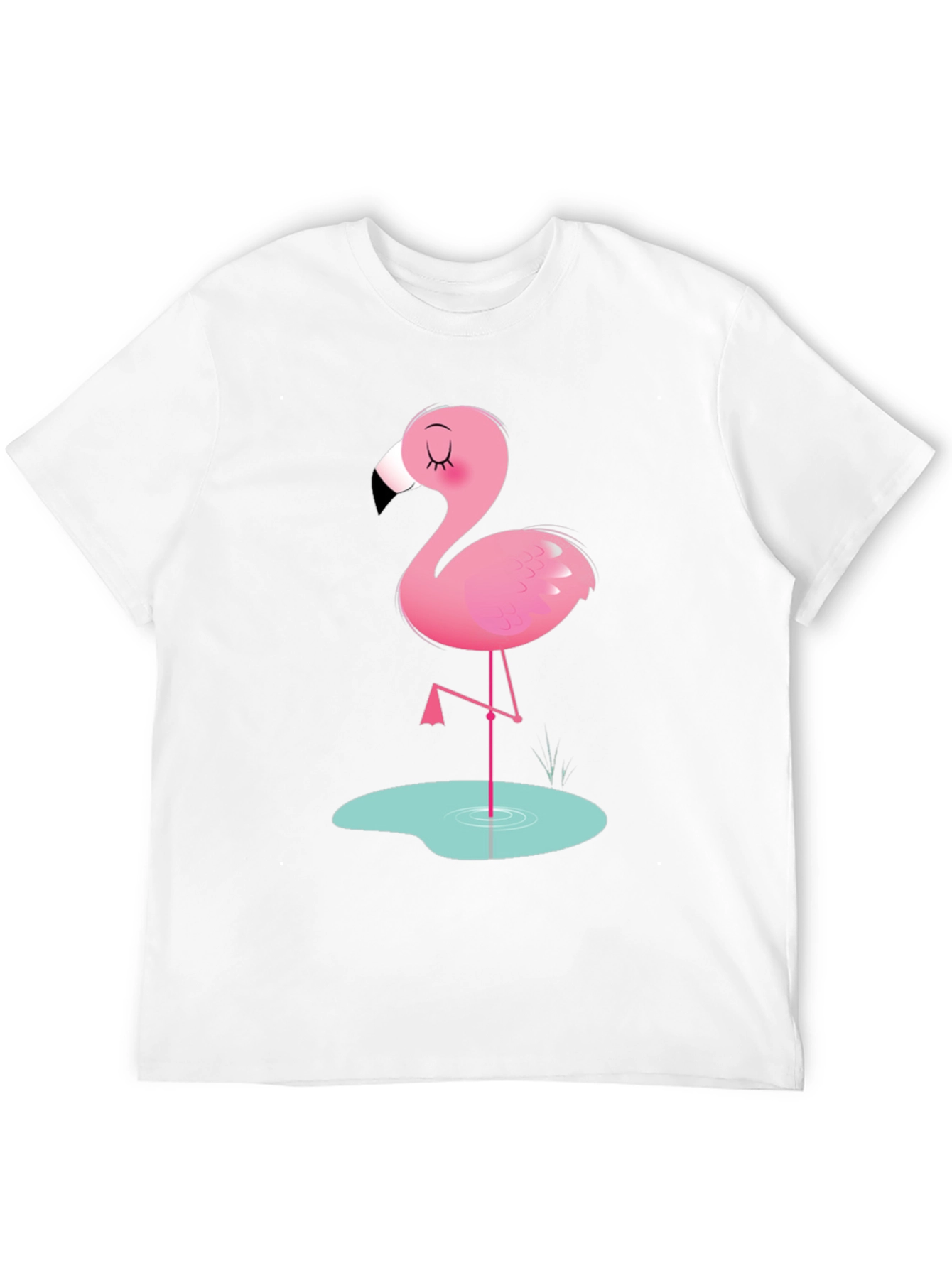 Cool Flamingo Graphic Tee - Soft Black Cotton