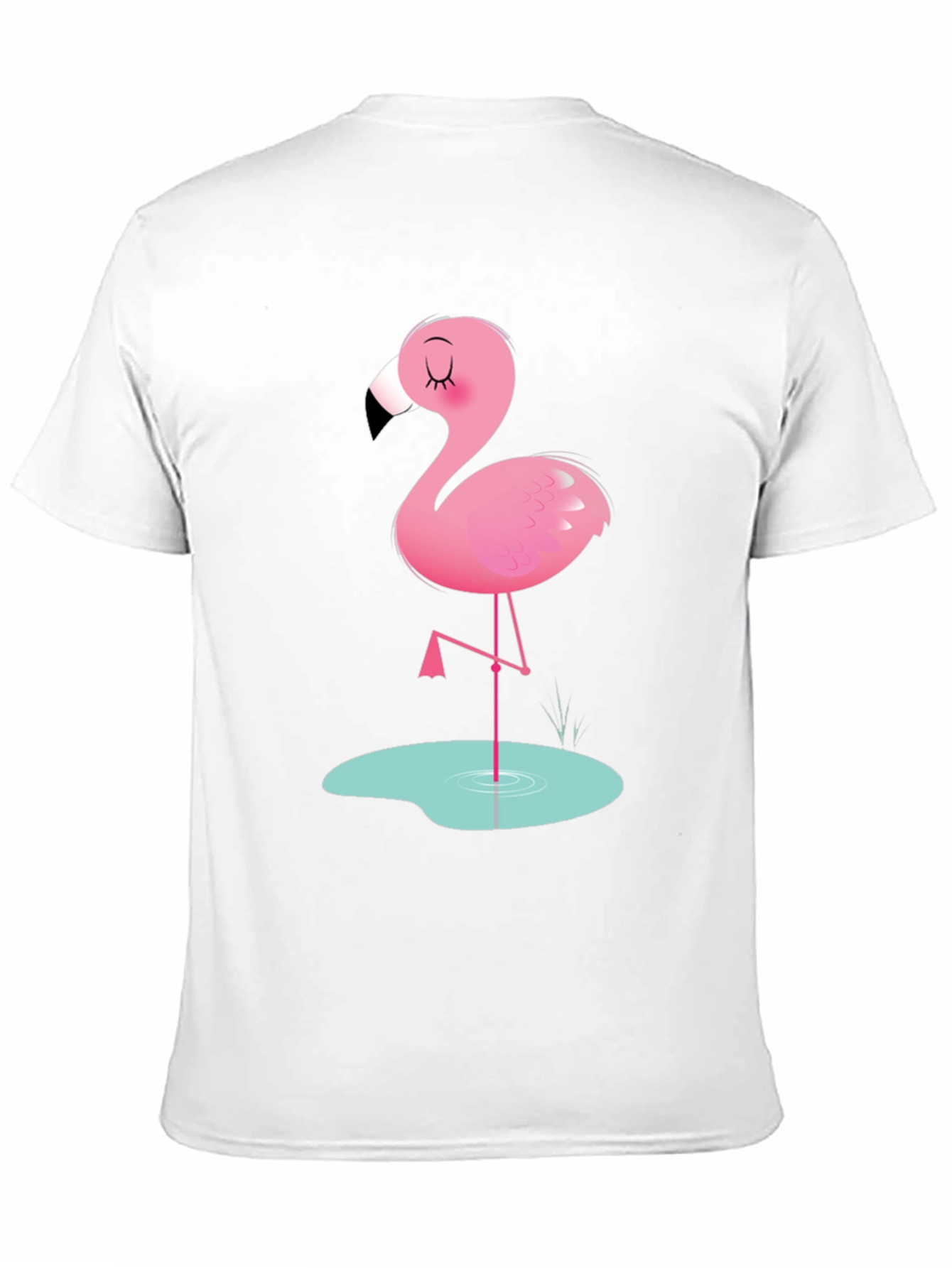 Cool Flamingo Graphic Tee - Soft Black Cotton