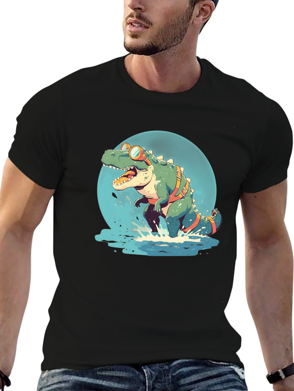 Dino Swimmer Graphic Tee