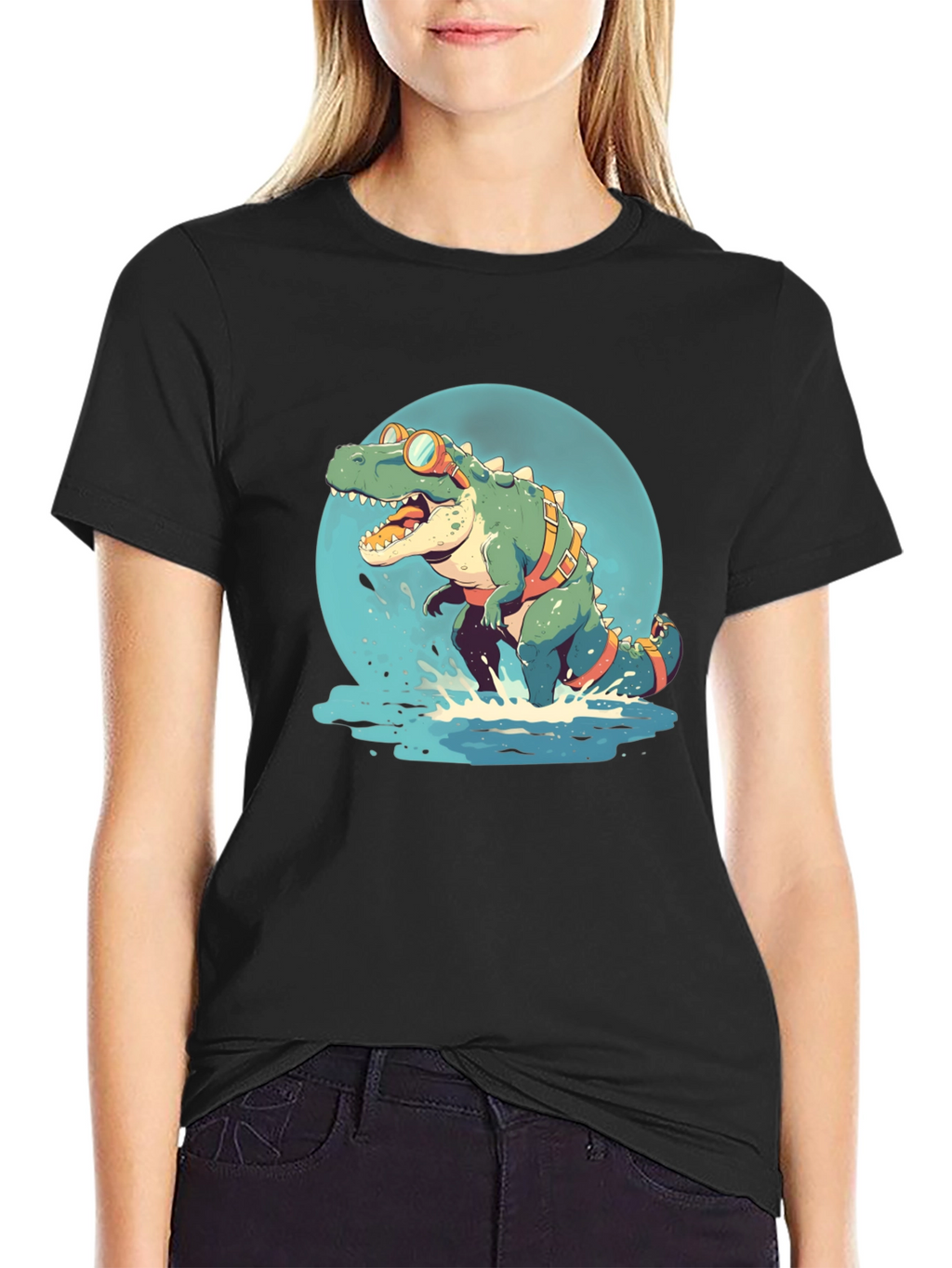 Dino Swimmer Graphic Tee