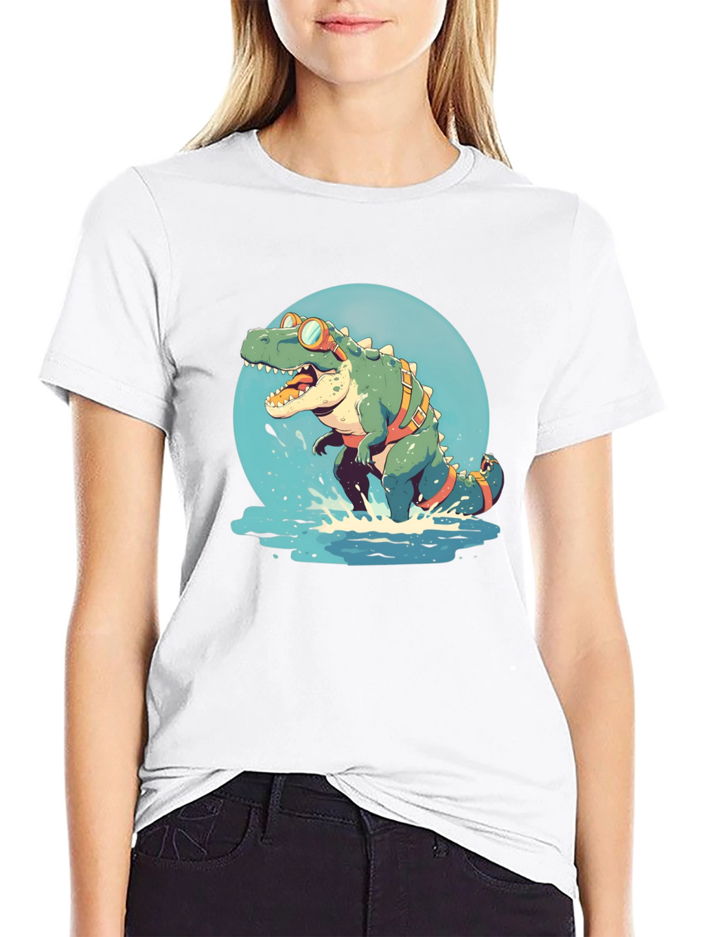 Dino Swimmer Graphic Tee