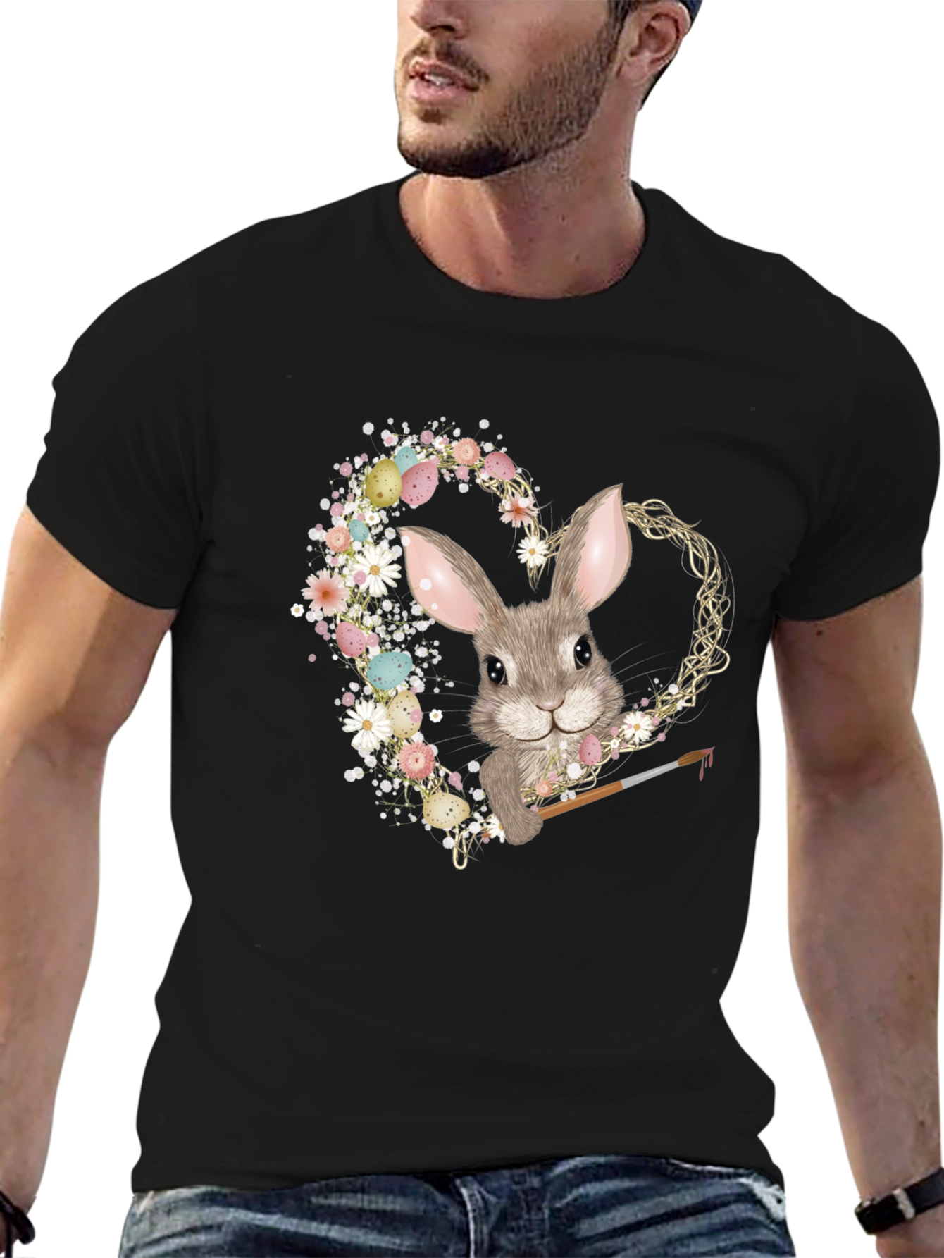Easter Bunny Heart T-Shirt - Spring Holiday Tee