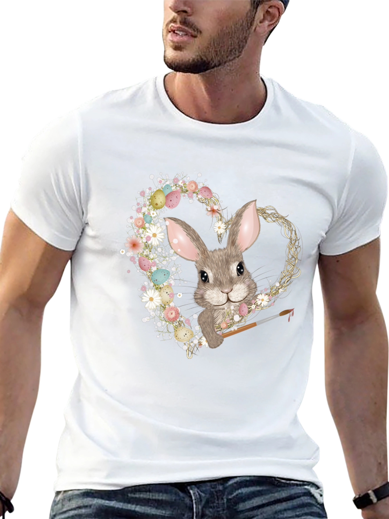 Easter Bunny Heart T-Shirt - Spring Holiday Tee