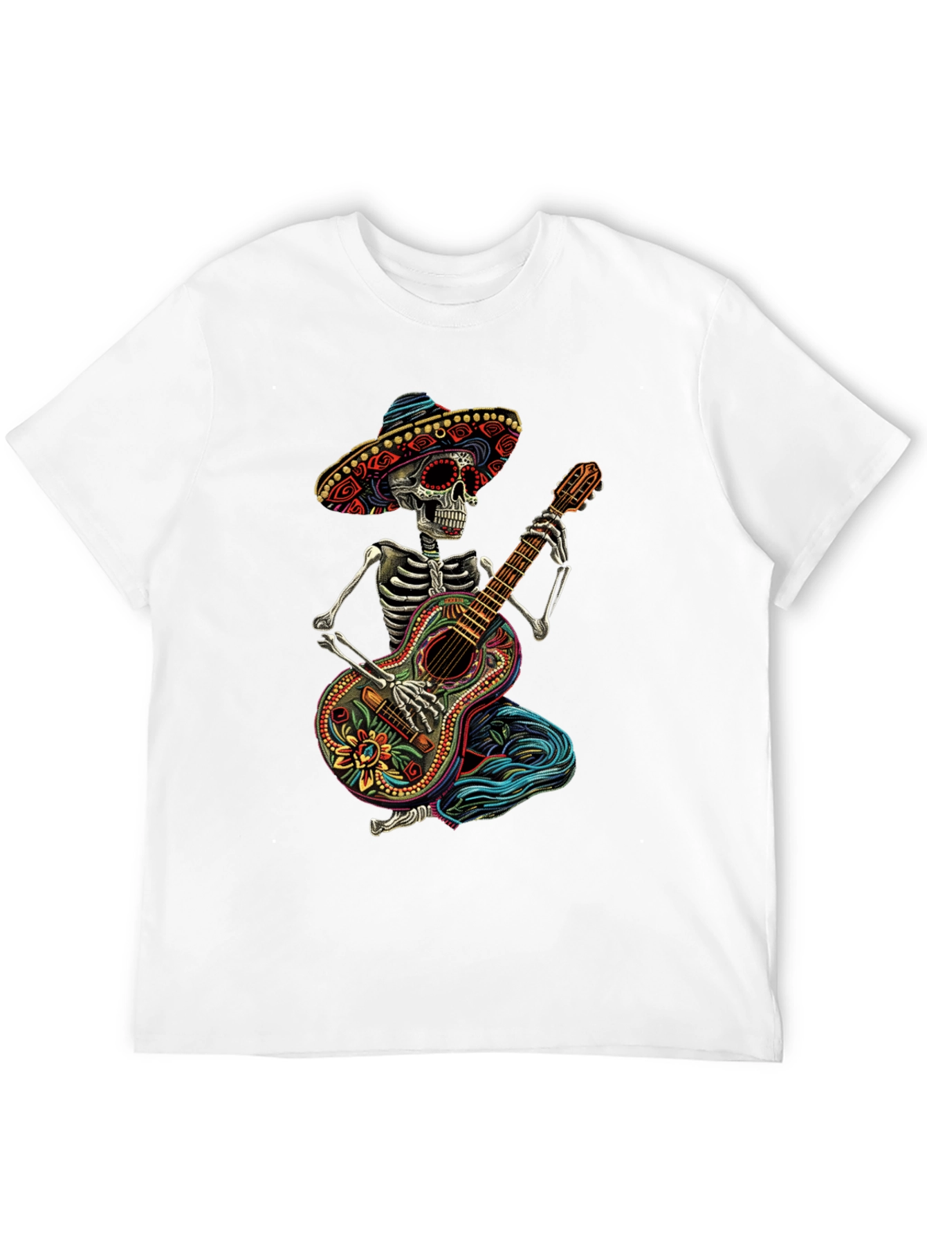 Day of the Dead Skeleton Guitar T-Shirt