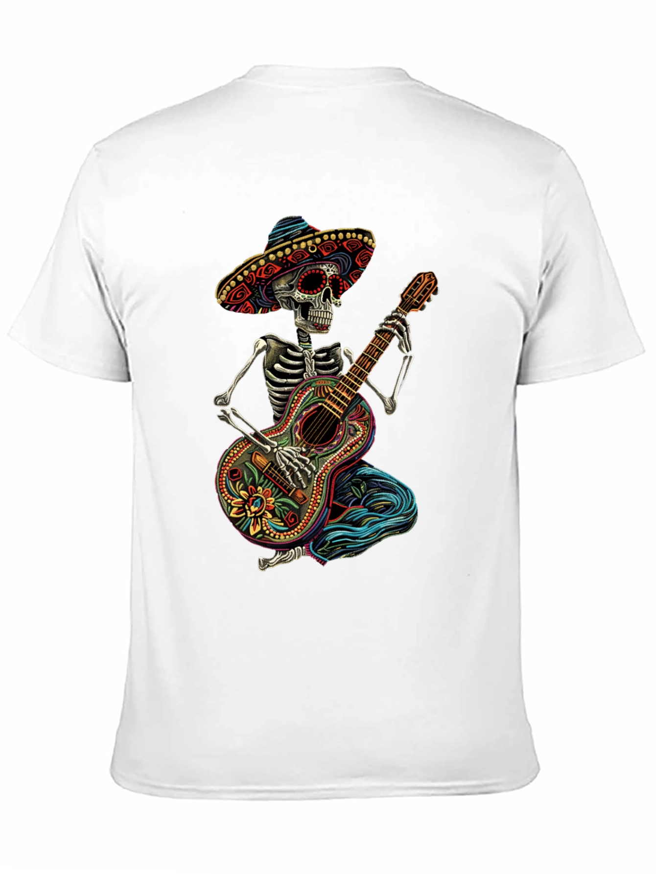 Day of the Dead Skeleton Guitar T-Shirt