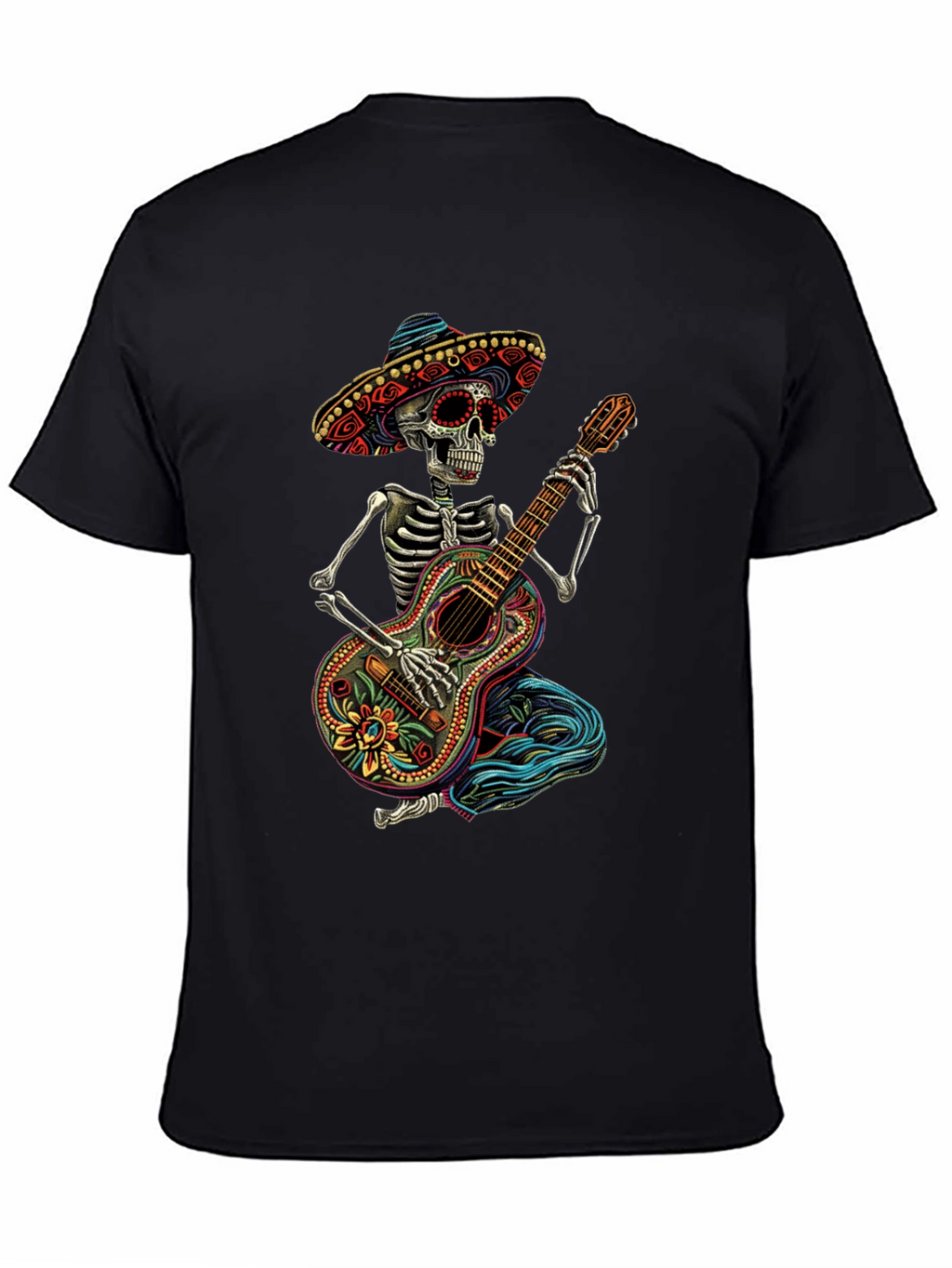 Day of the Dead Skeleton Guitar T-Shirt