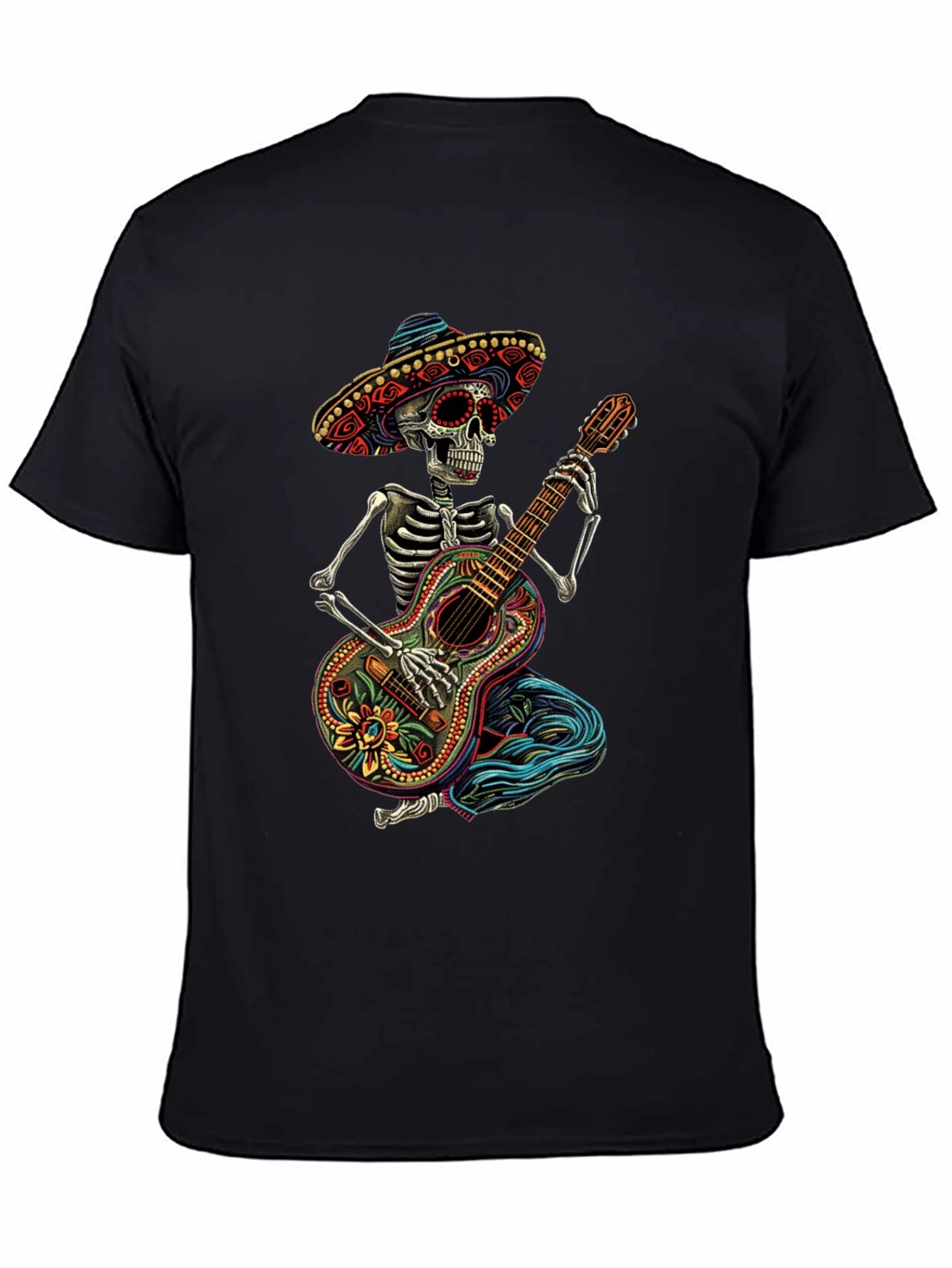 Day of the Dead Skeleton Guitar T-Shirt