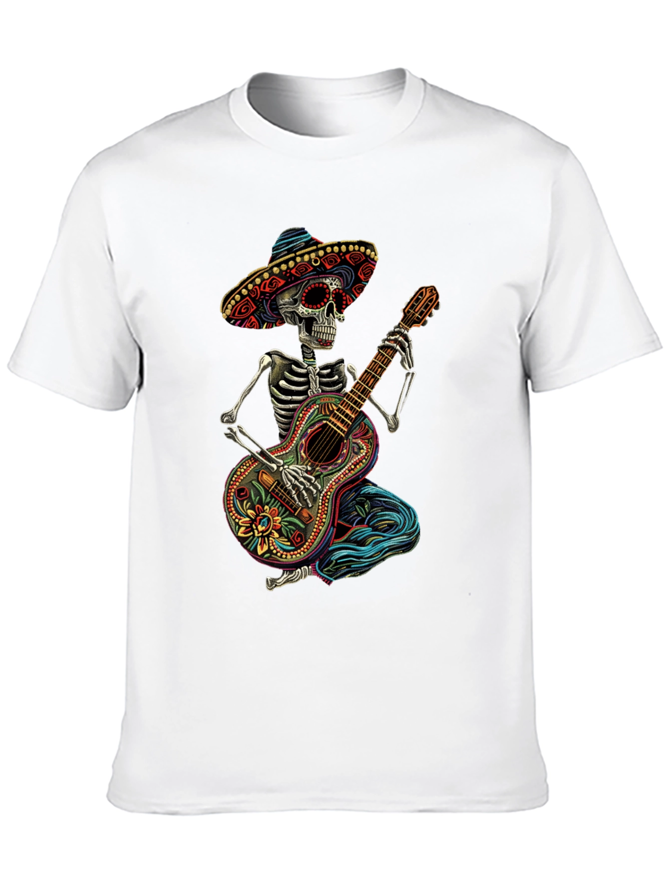 Day of the Dead Skeleton Guitar T-Shirt