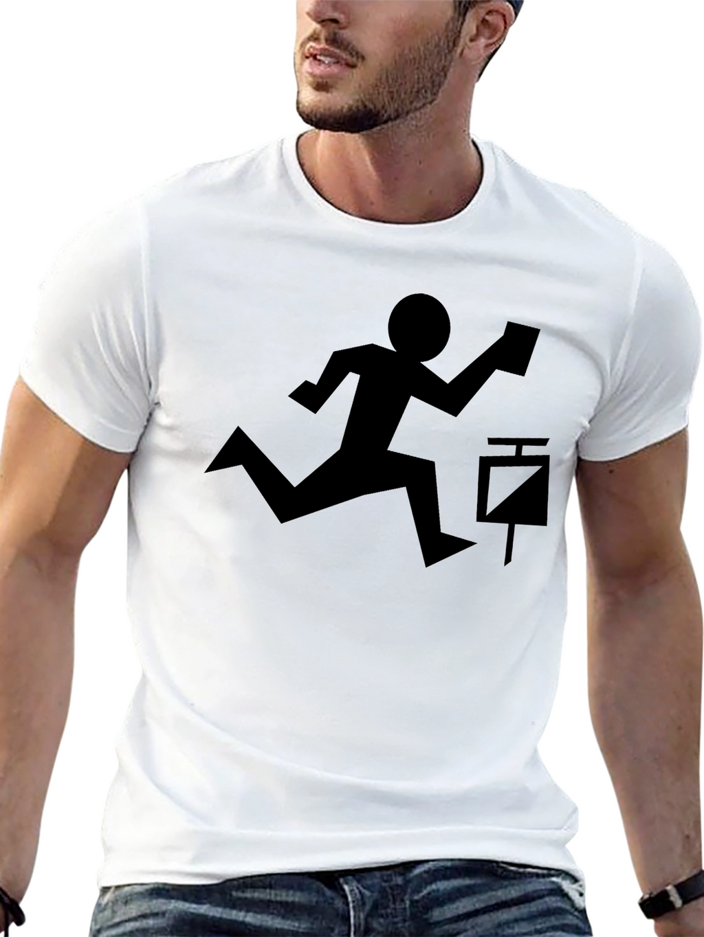 Orienteering Black T-Shirt - Run and Navigate!