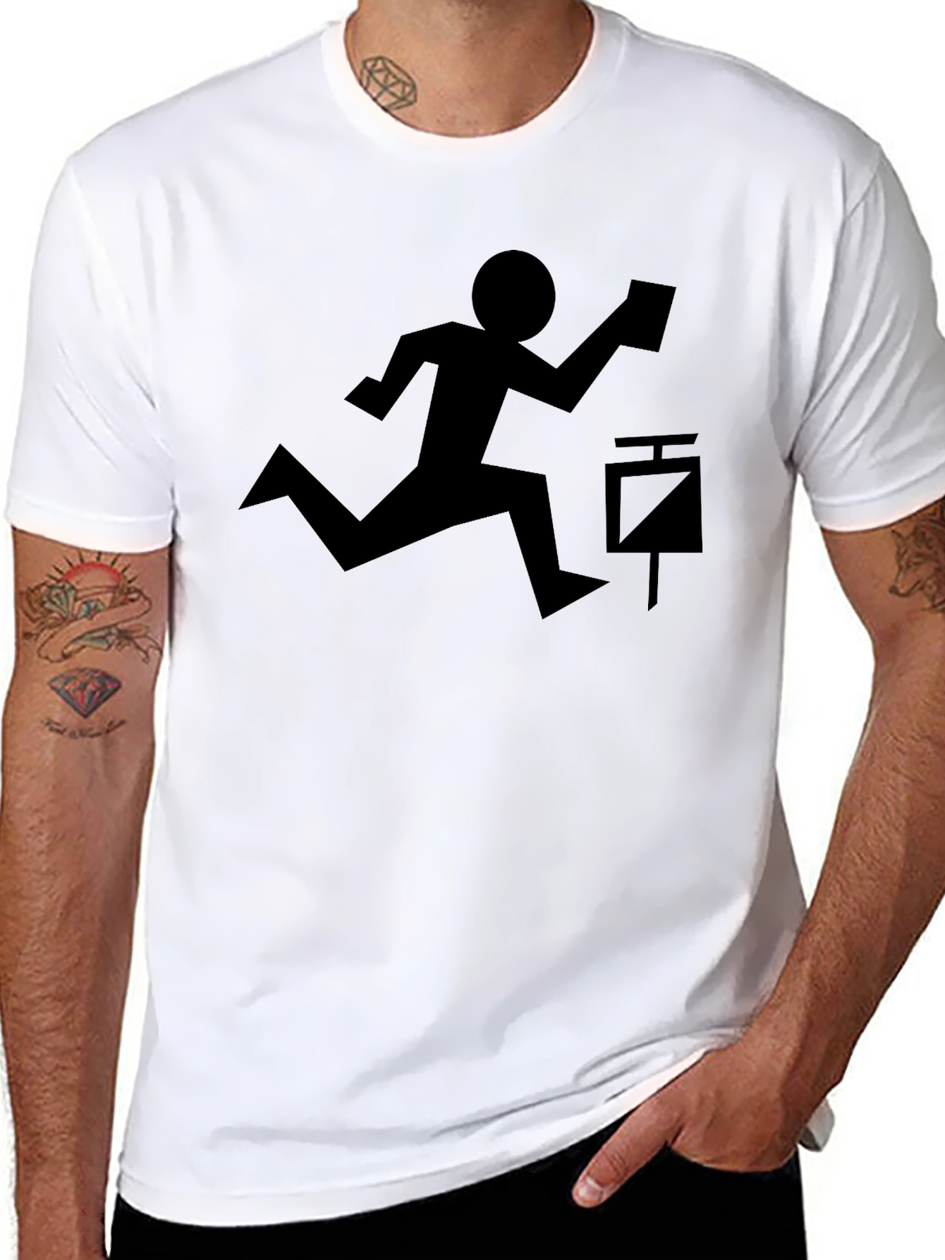 Orienteering Black T-Shirt - Run and Navigate!