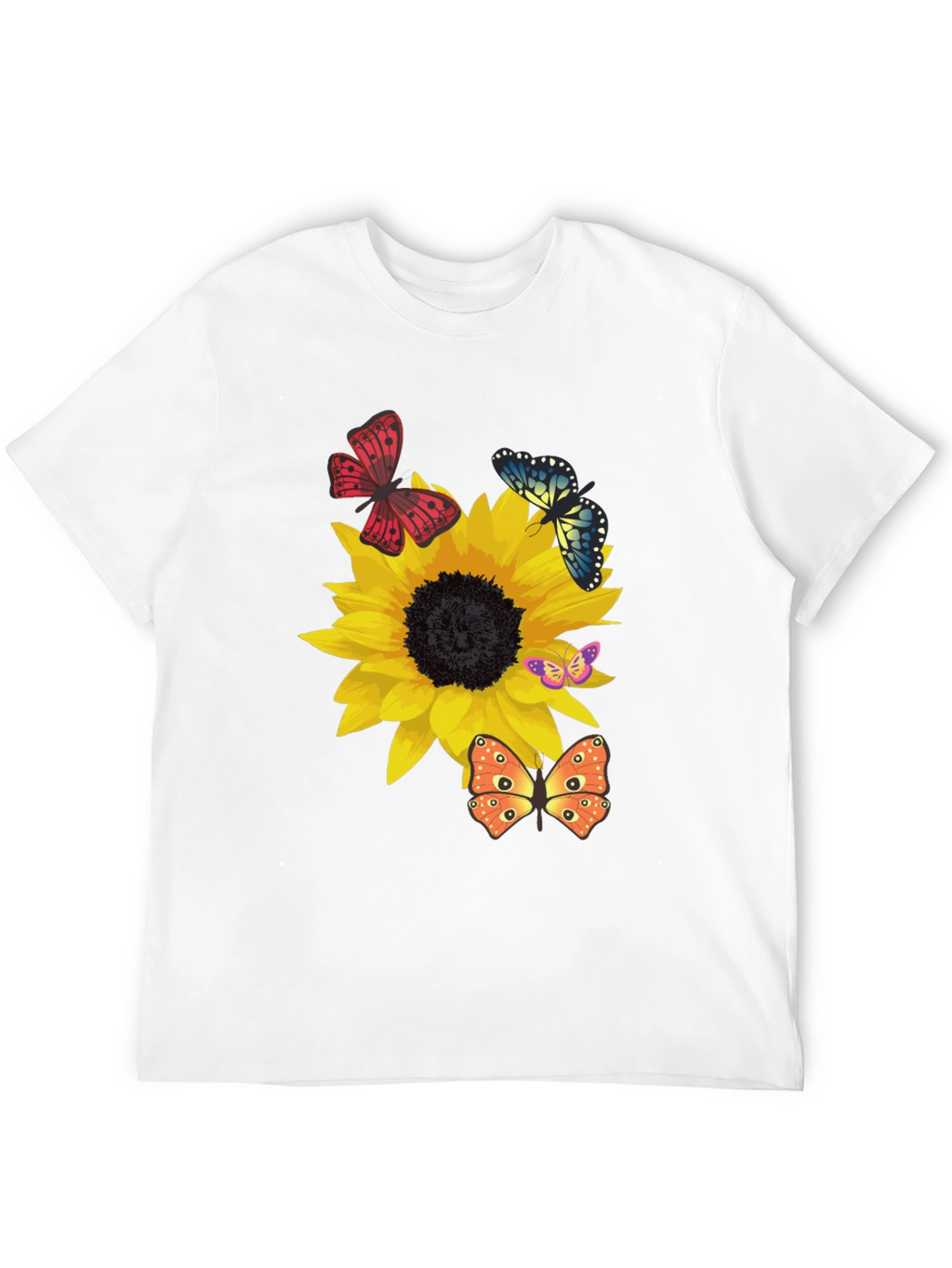 Sunflower & Butterfly Graphic Tee