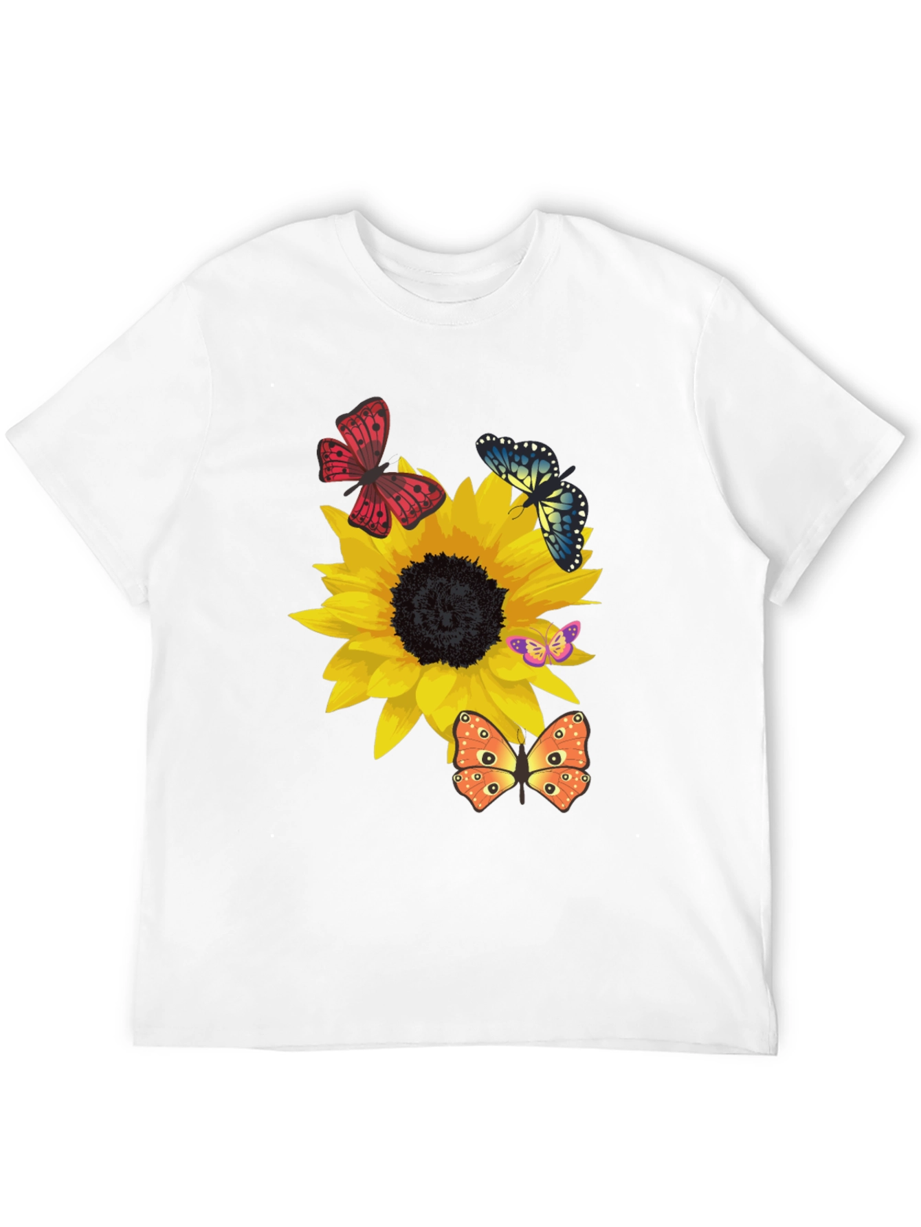 Sunflower & Butterfly Graphic Tee