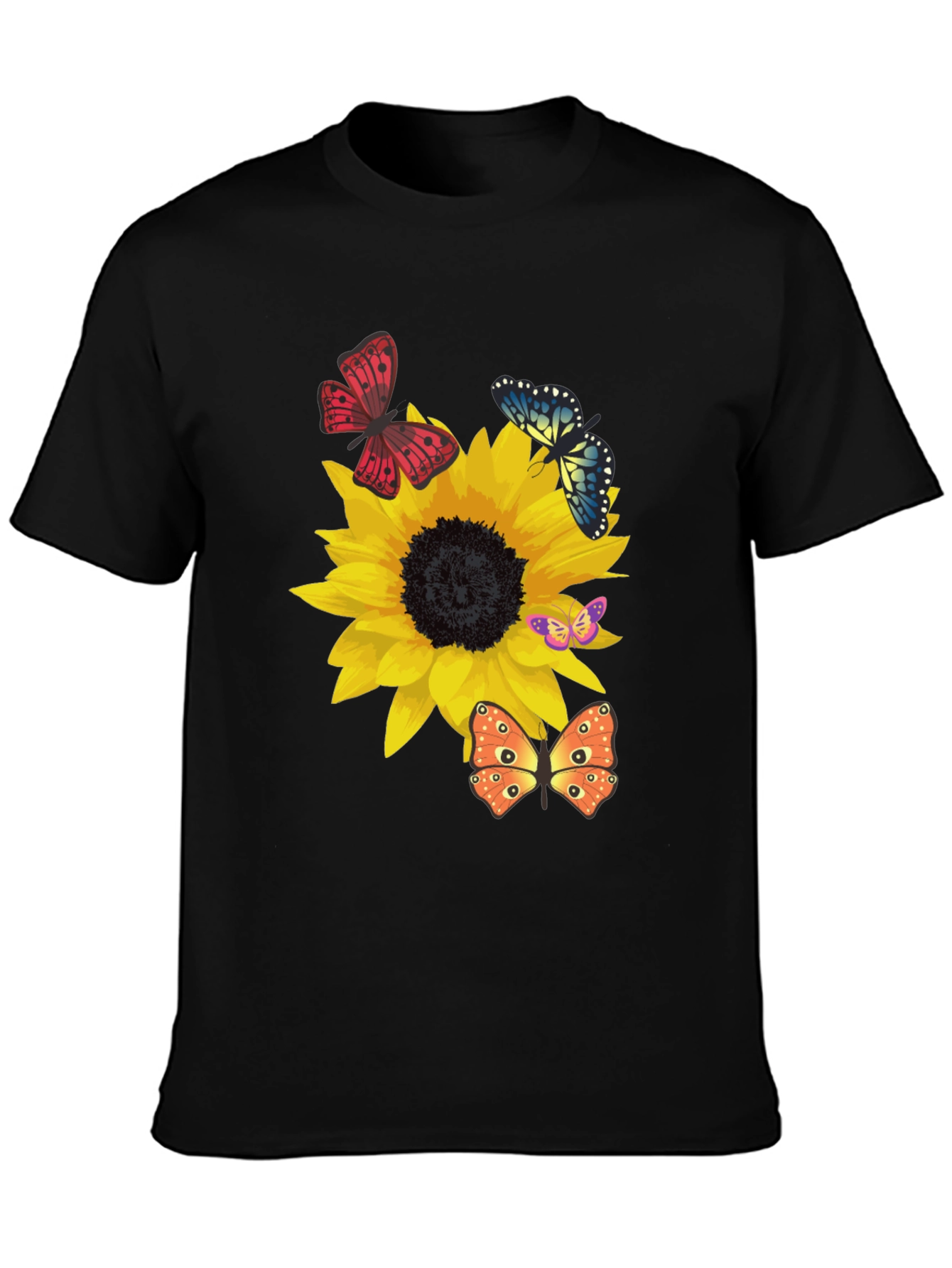 Sunflower & Butterfly Graphic Tee